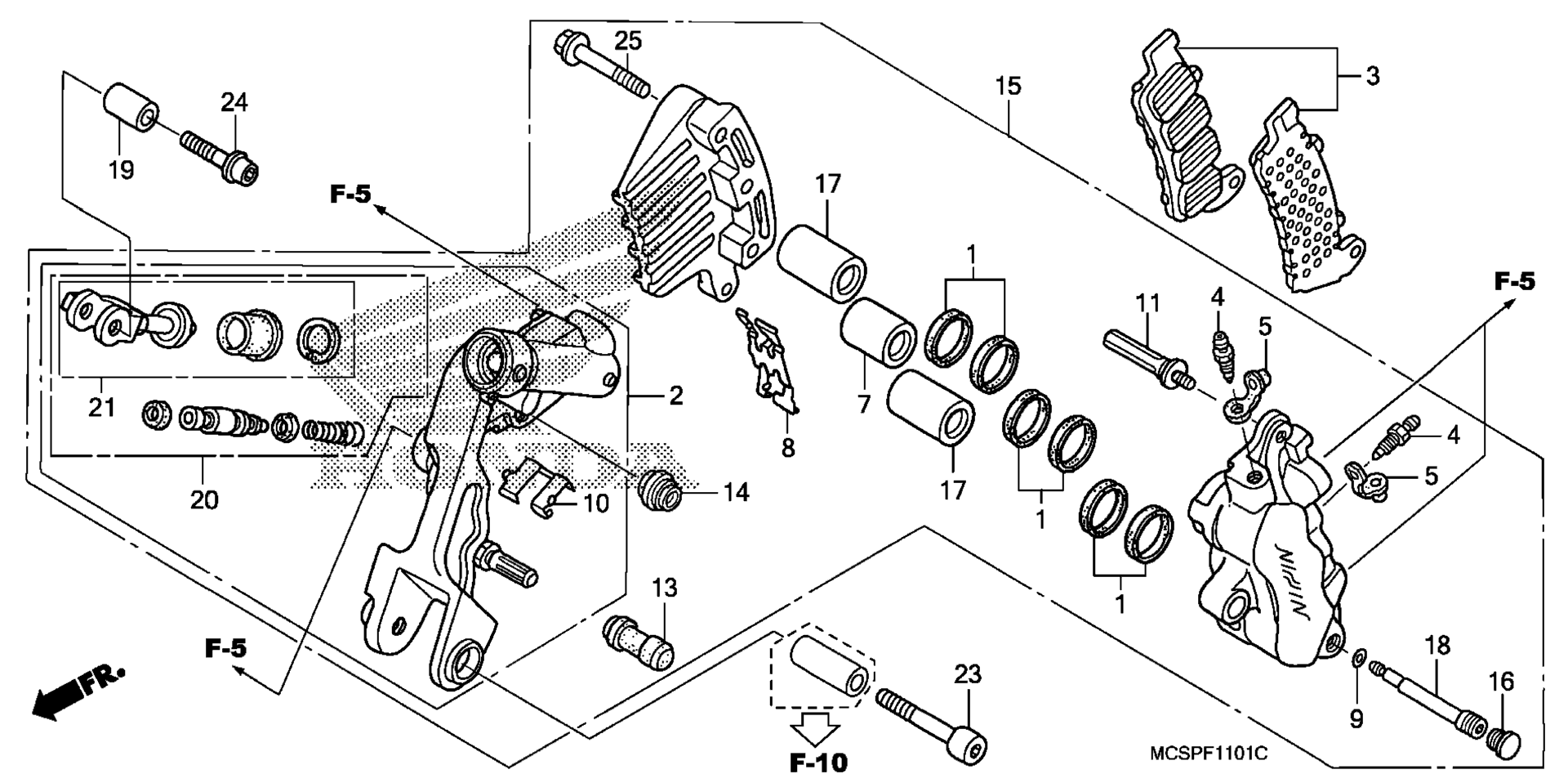 LEFT передний тормоз CALIPER (1)