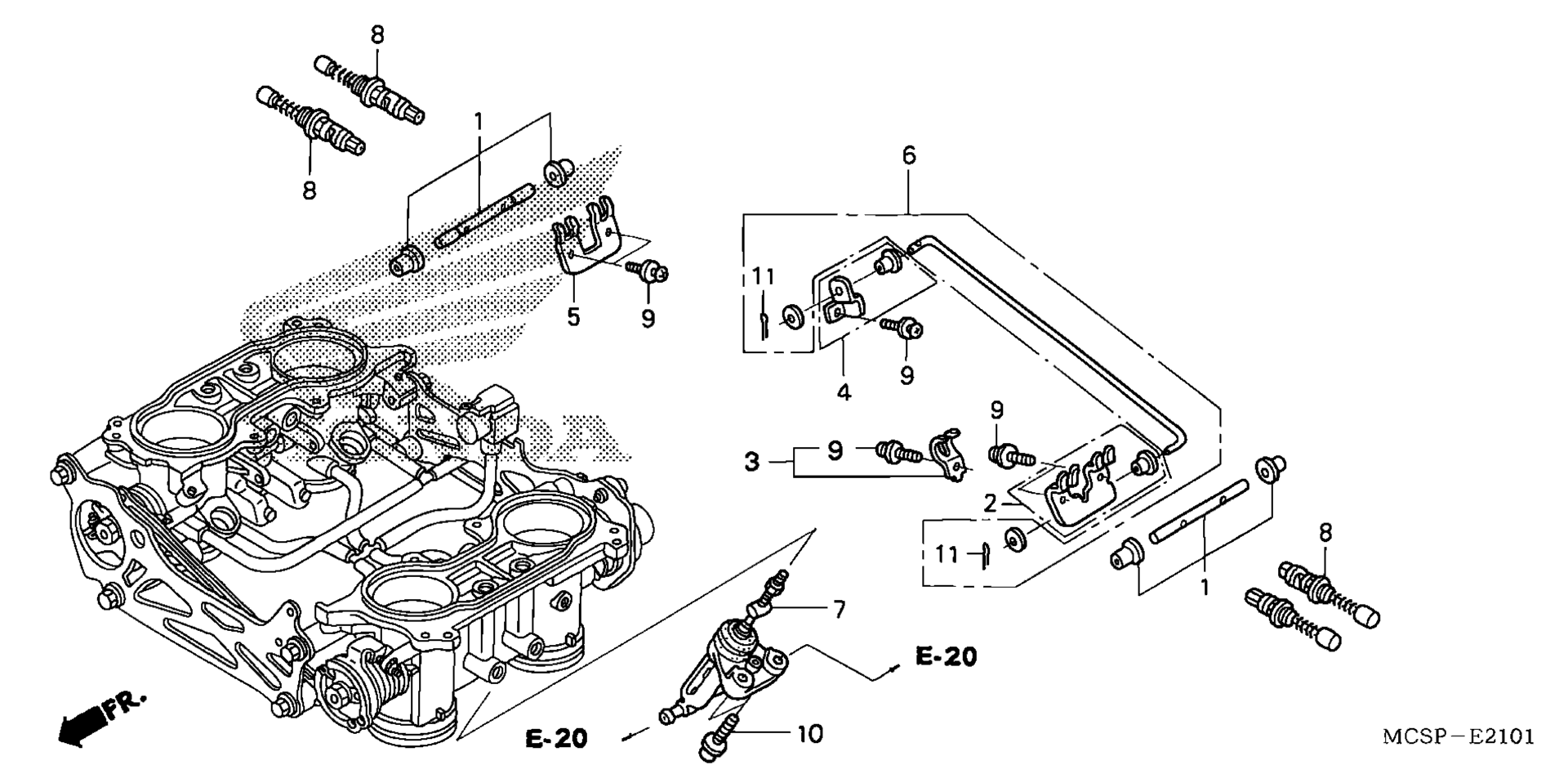 Дроссельный узел (COMPONENT PARTS)