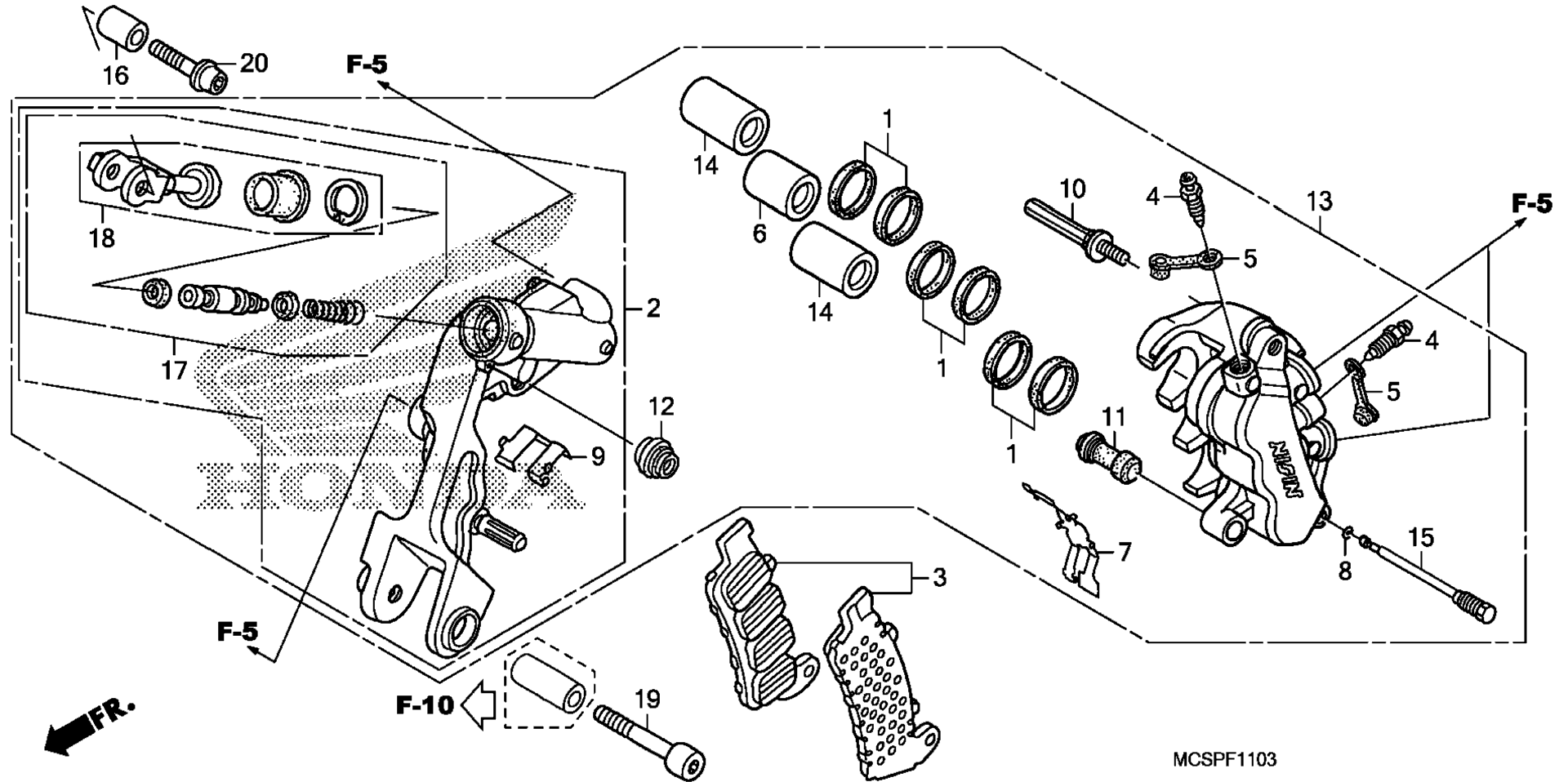 LEFT передний тормоз CALIPER (2)