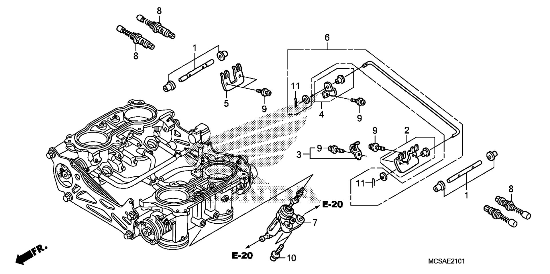Дроссельный узел (COMPONENT PARTS)