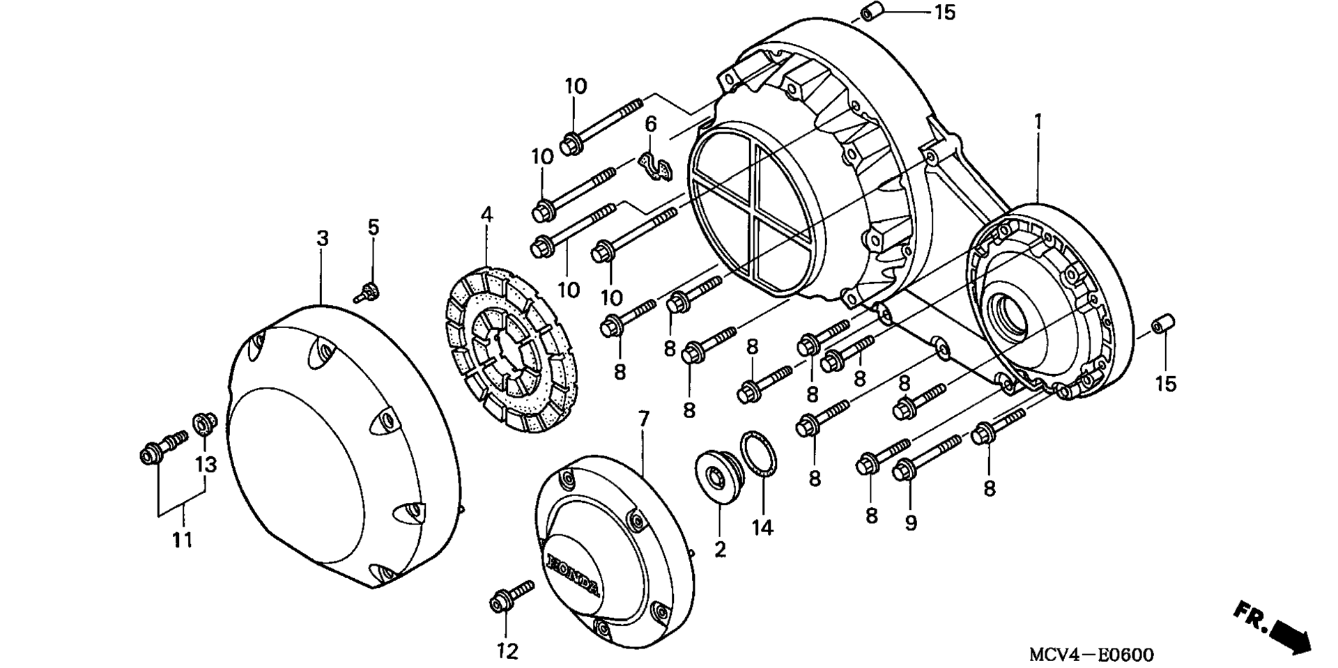 RIGHT CRANKCASE крышка