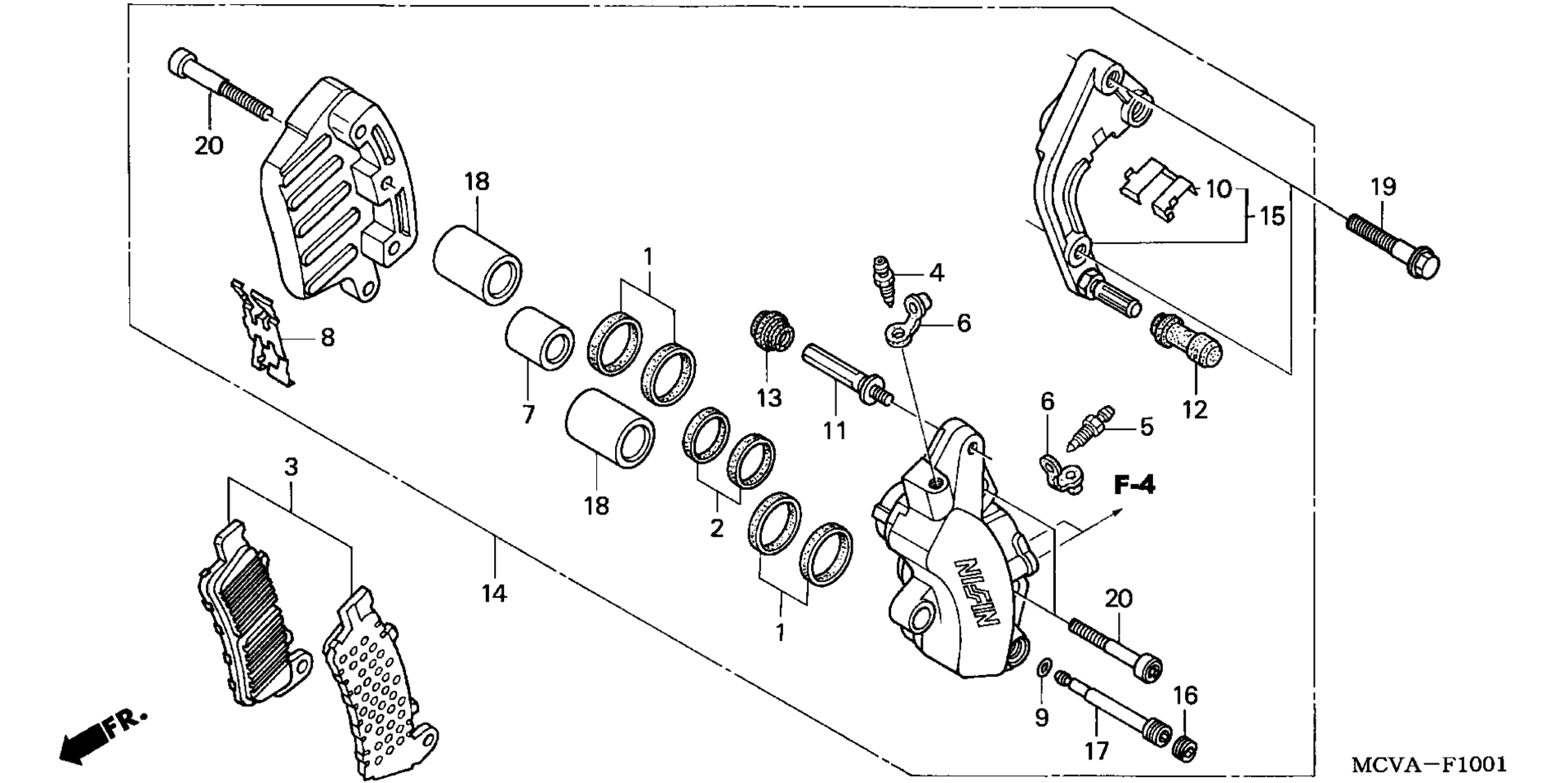LEFT передний тормоз CALIPER