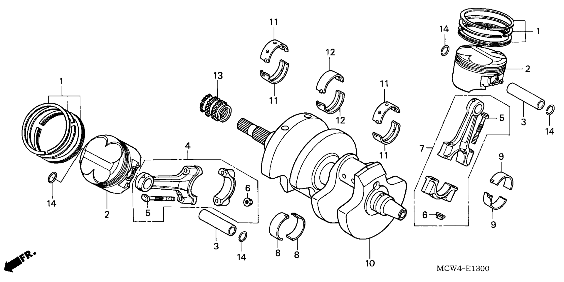 Коленчатый вал / PISTON