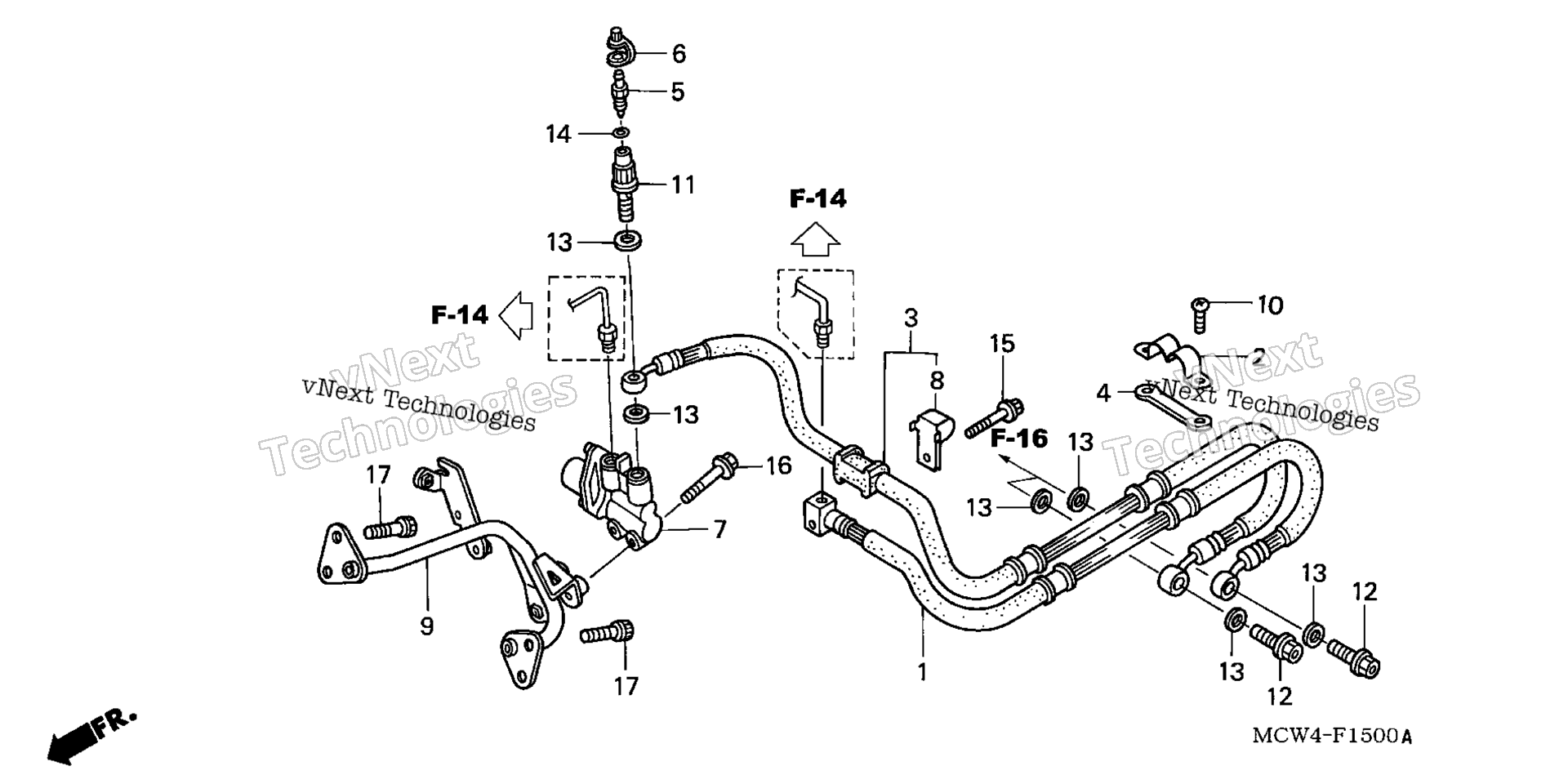 Задняя часть BRAKE HOSE