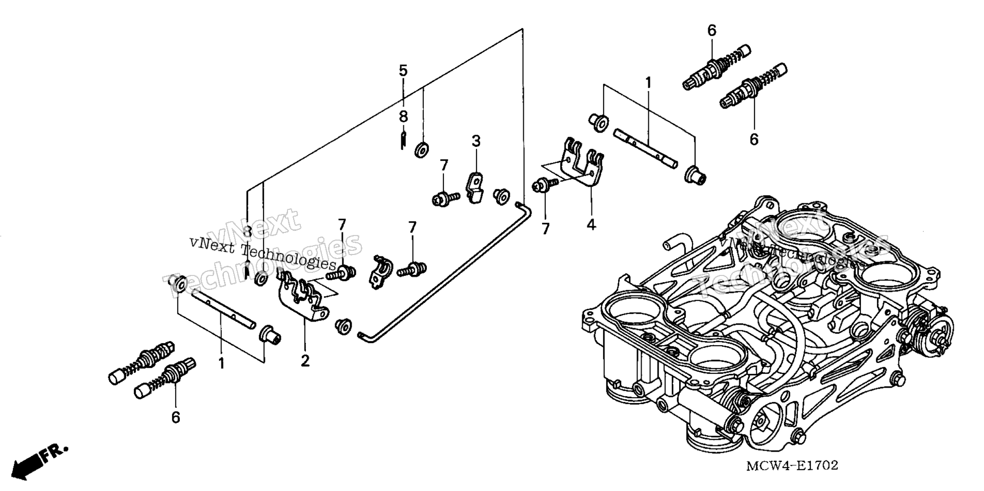Дроссельный узел (COMPONENT PARTS)