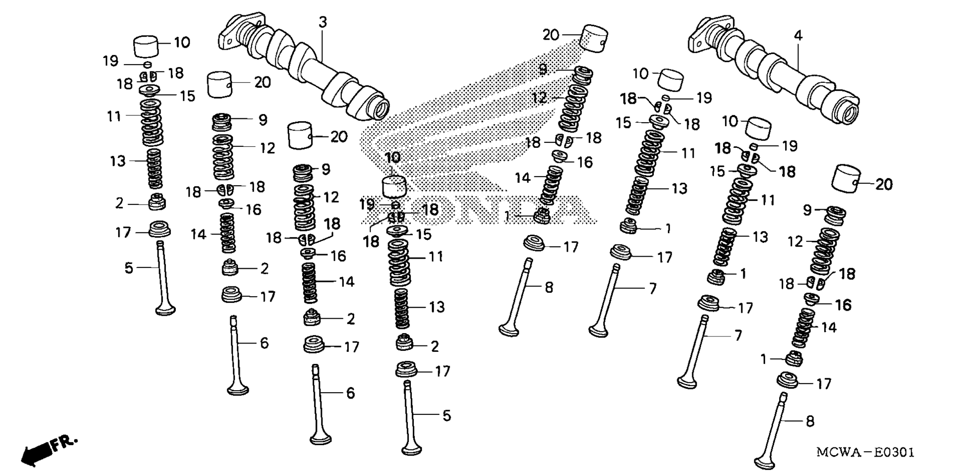 CAMSHAFT / клапан (RR.)