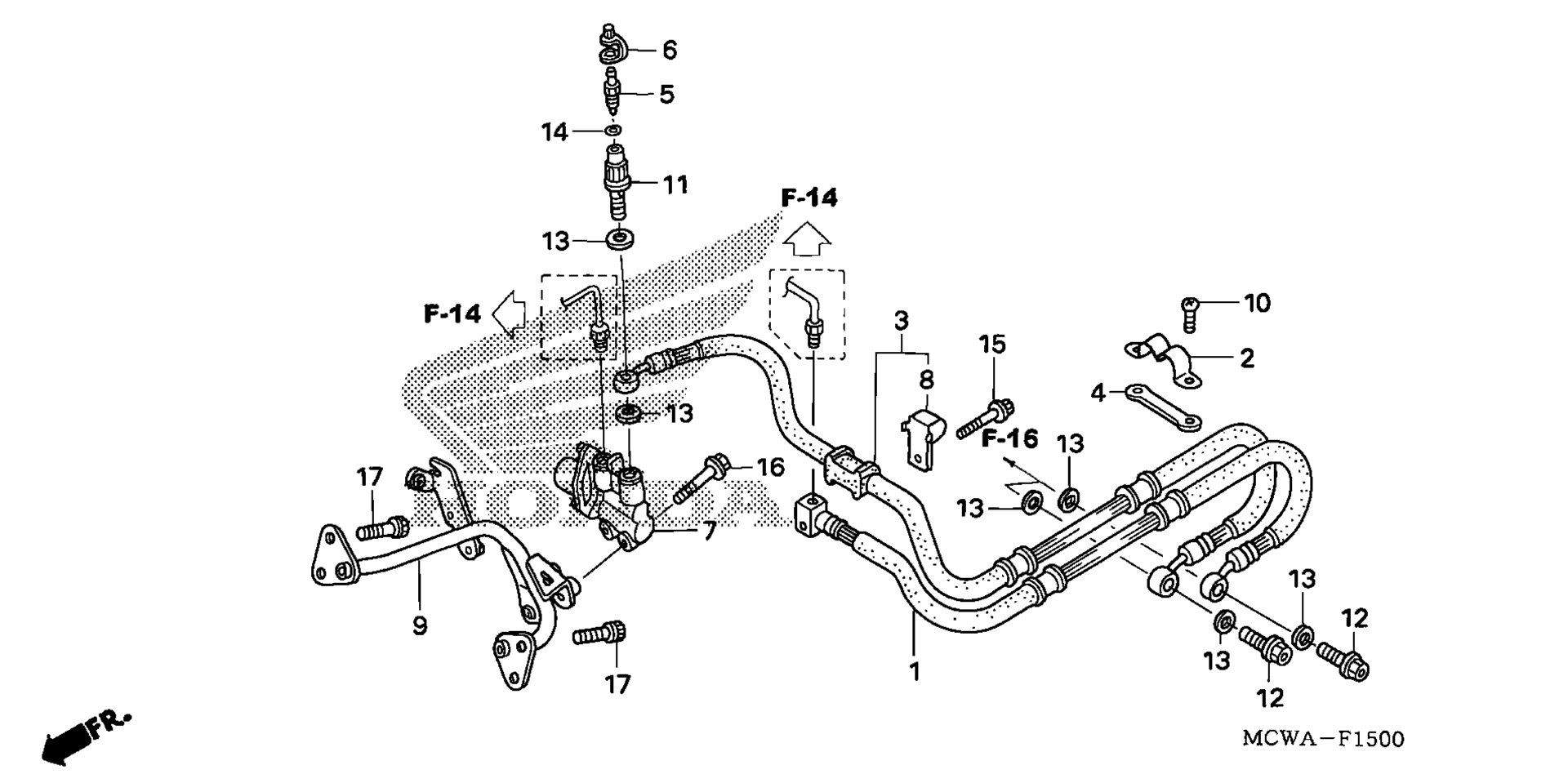 Задняя часть BRAKE HOSE