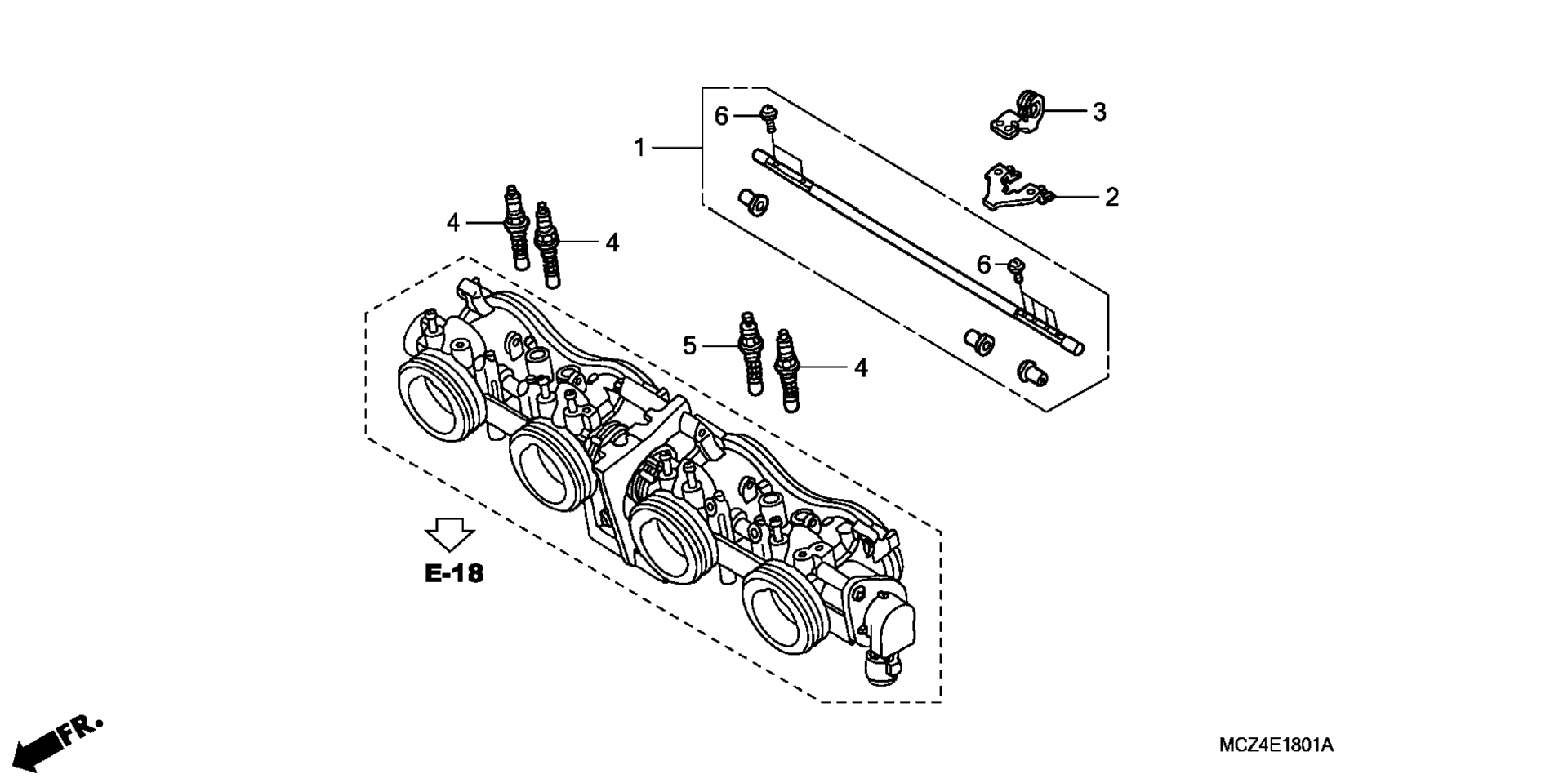 Дроссельный узел (COMPONENT PARTS)