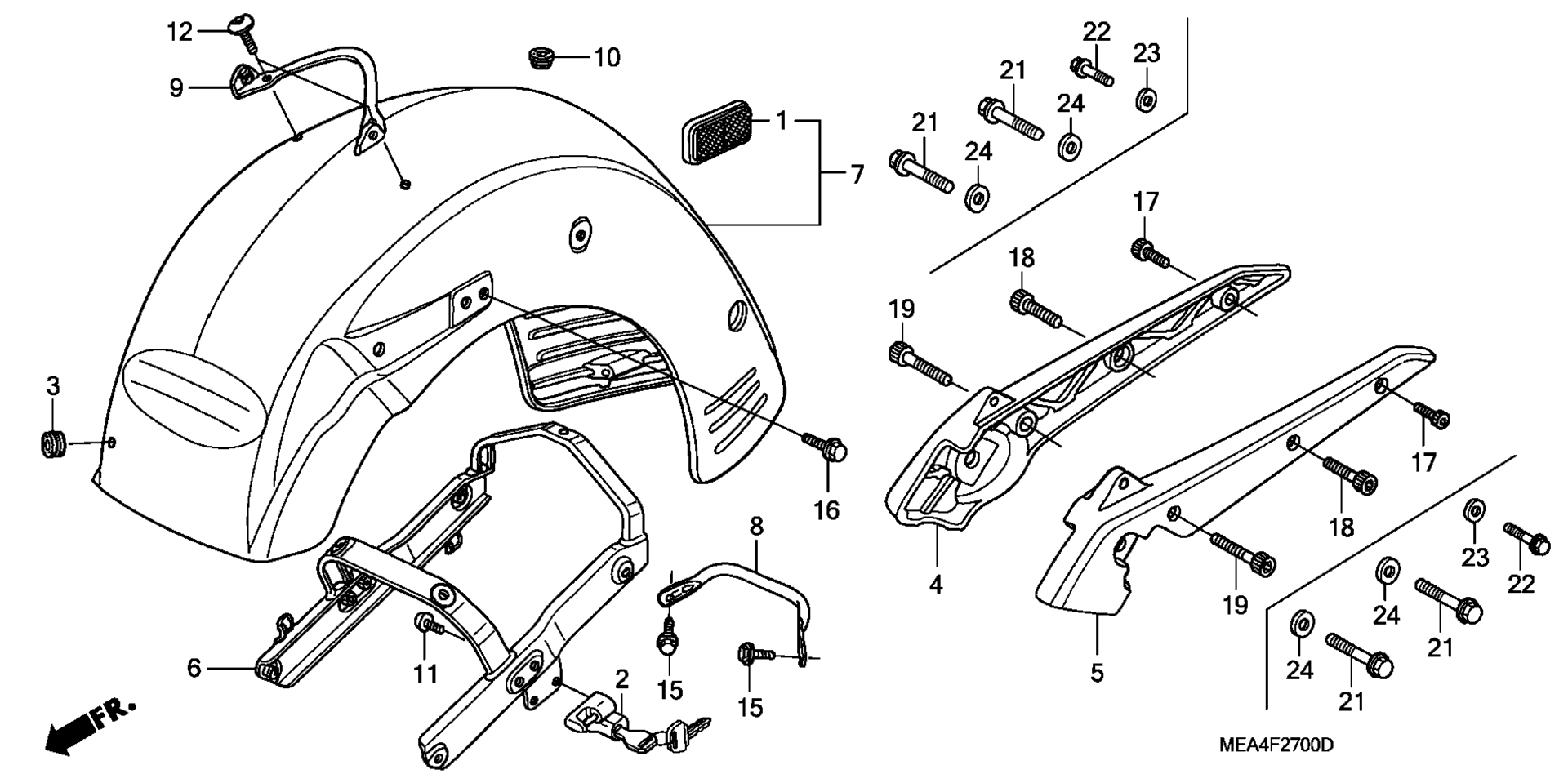 Задняя часть FENDER / GRAB RAIL