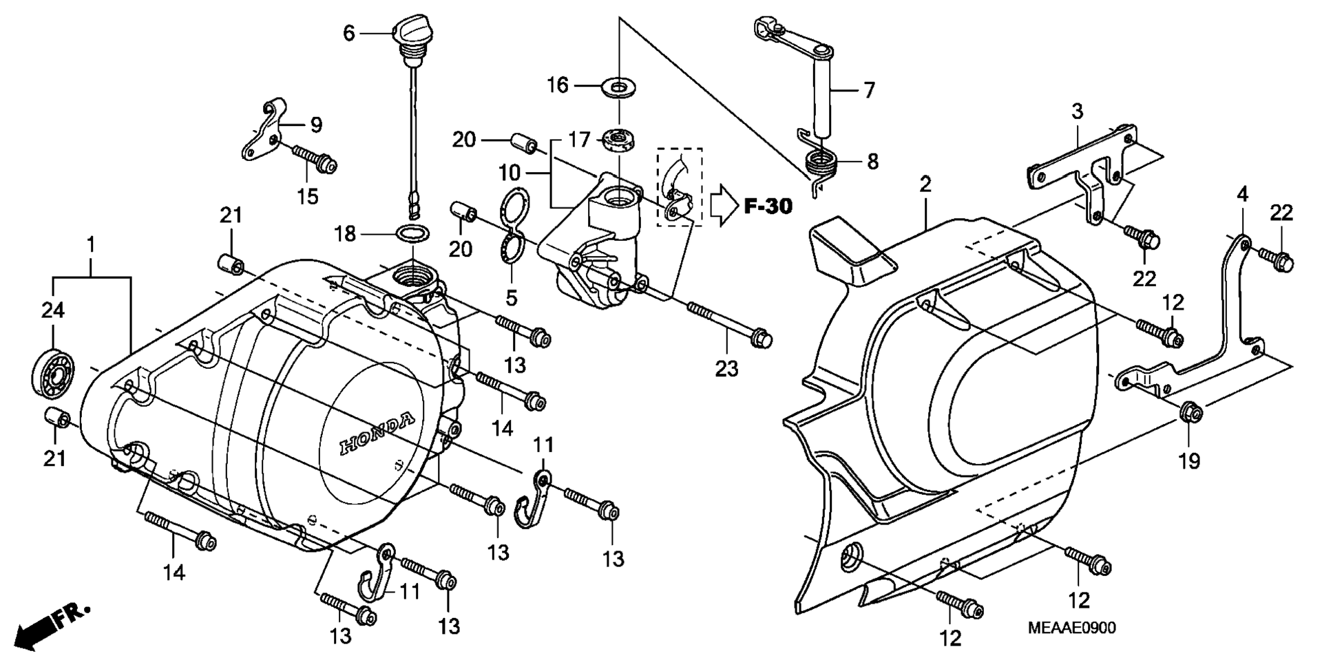 Left Crankcase крышка