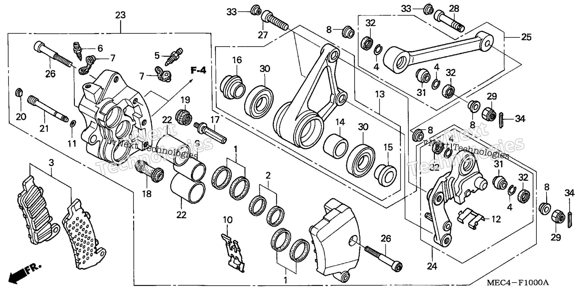 RIGHT передний тормоз CALIPER