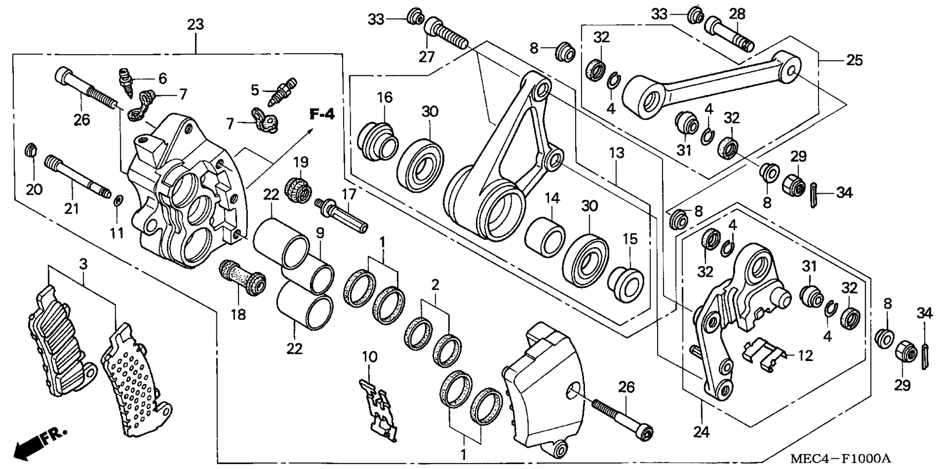 RIGHT передний тормоз CALIPER