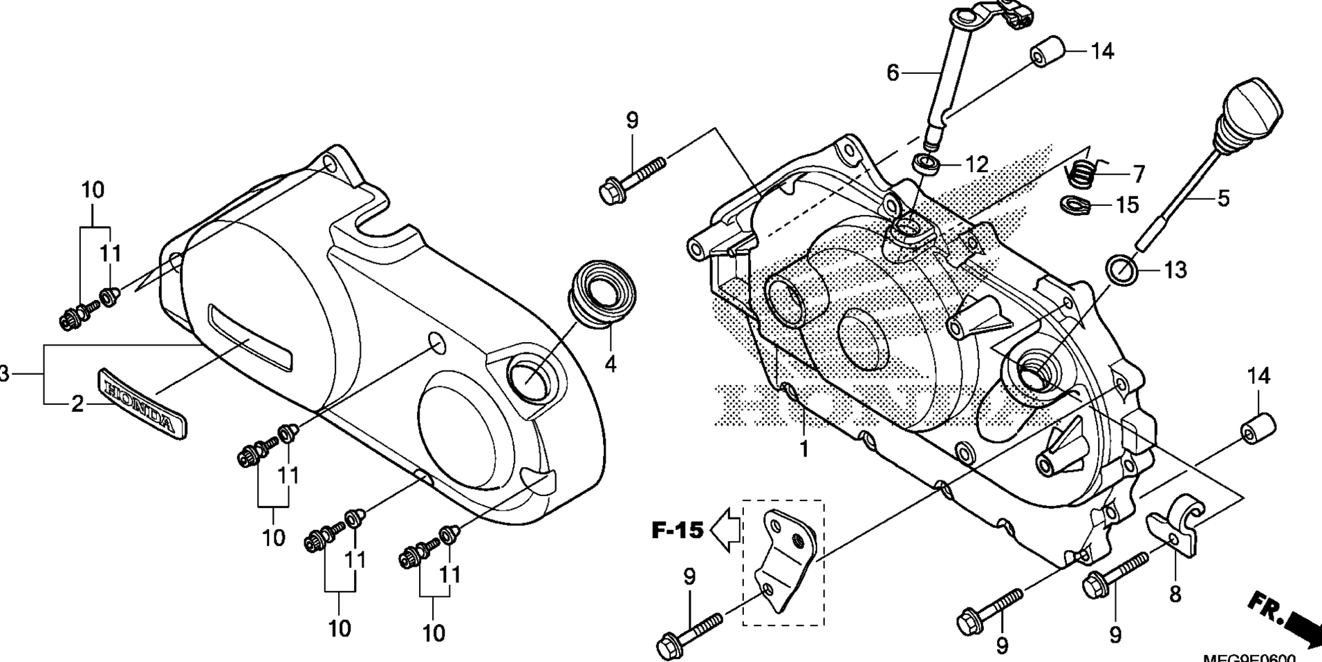 RIGHT CRANKCASE крышка