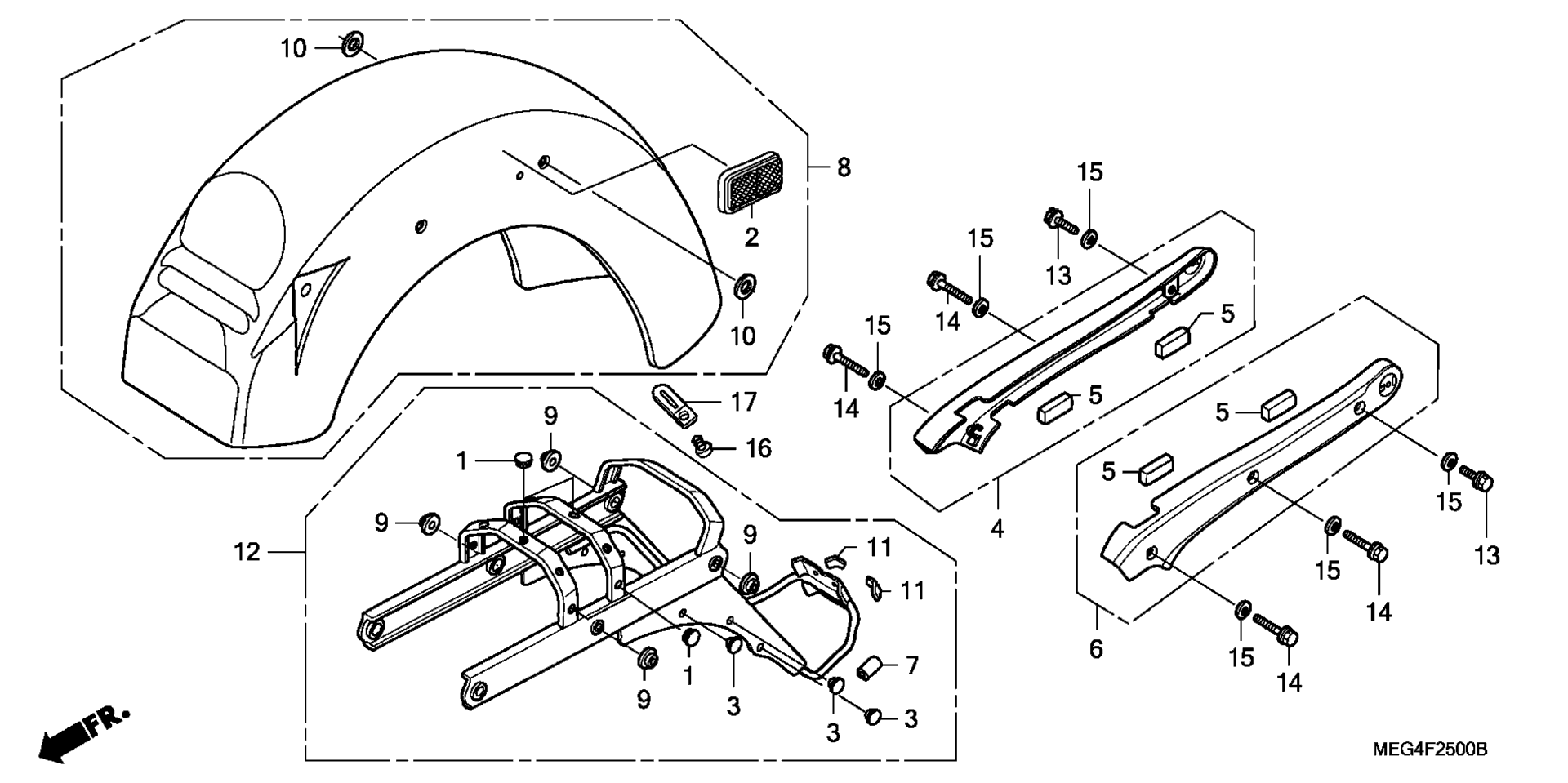 Задняя часть FENDER / GRAB RAIL