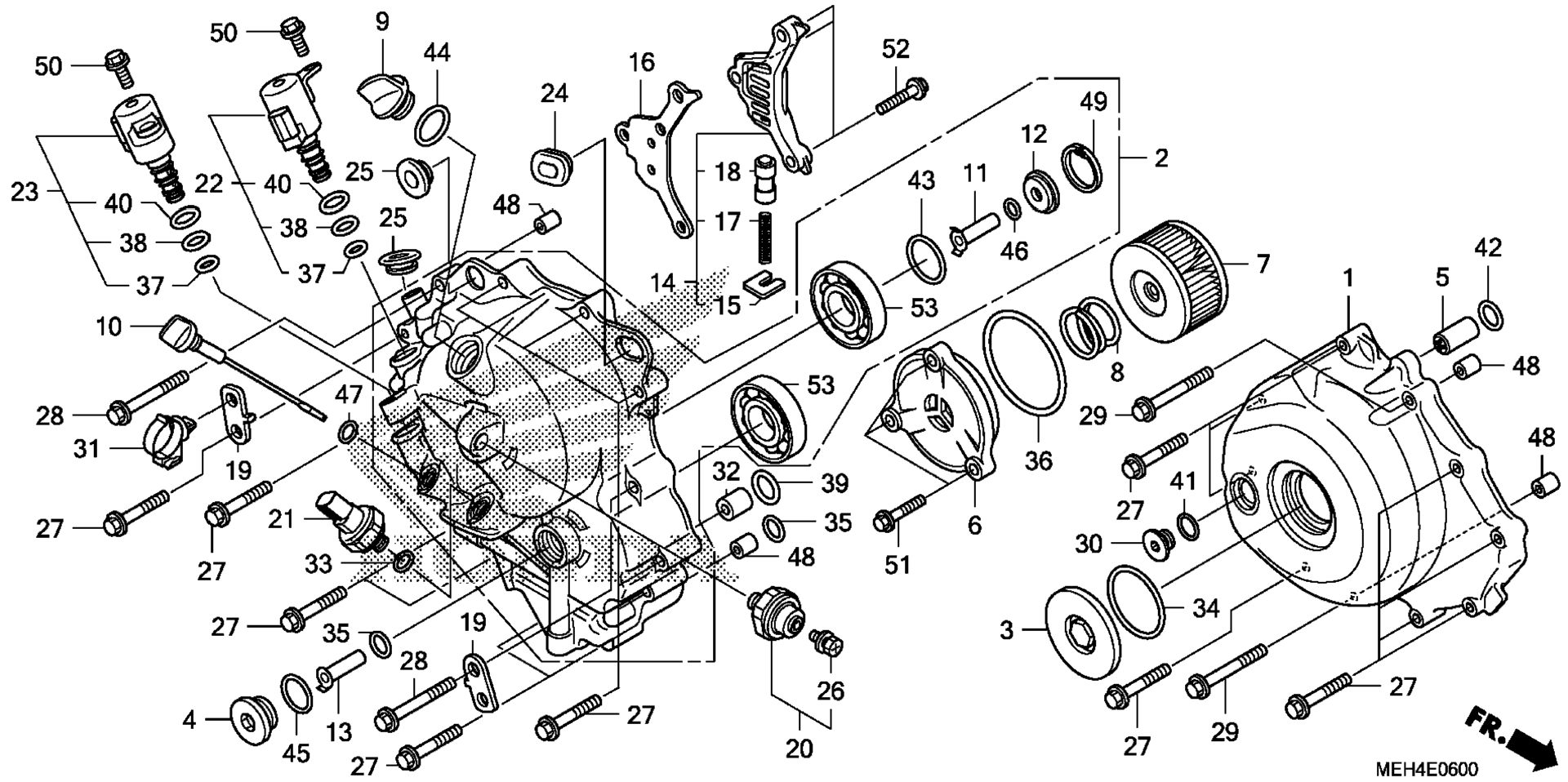 RIGHT CRANKCASE крышка