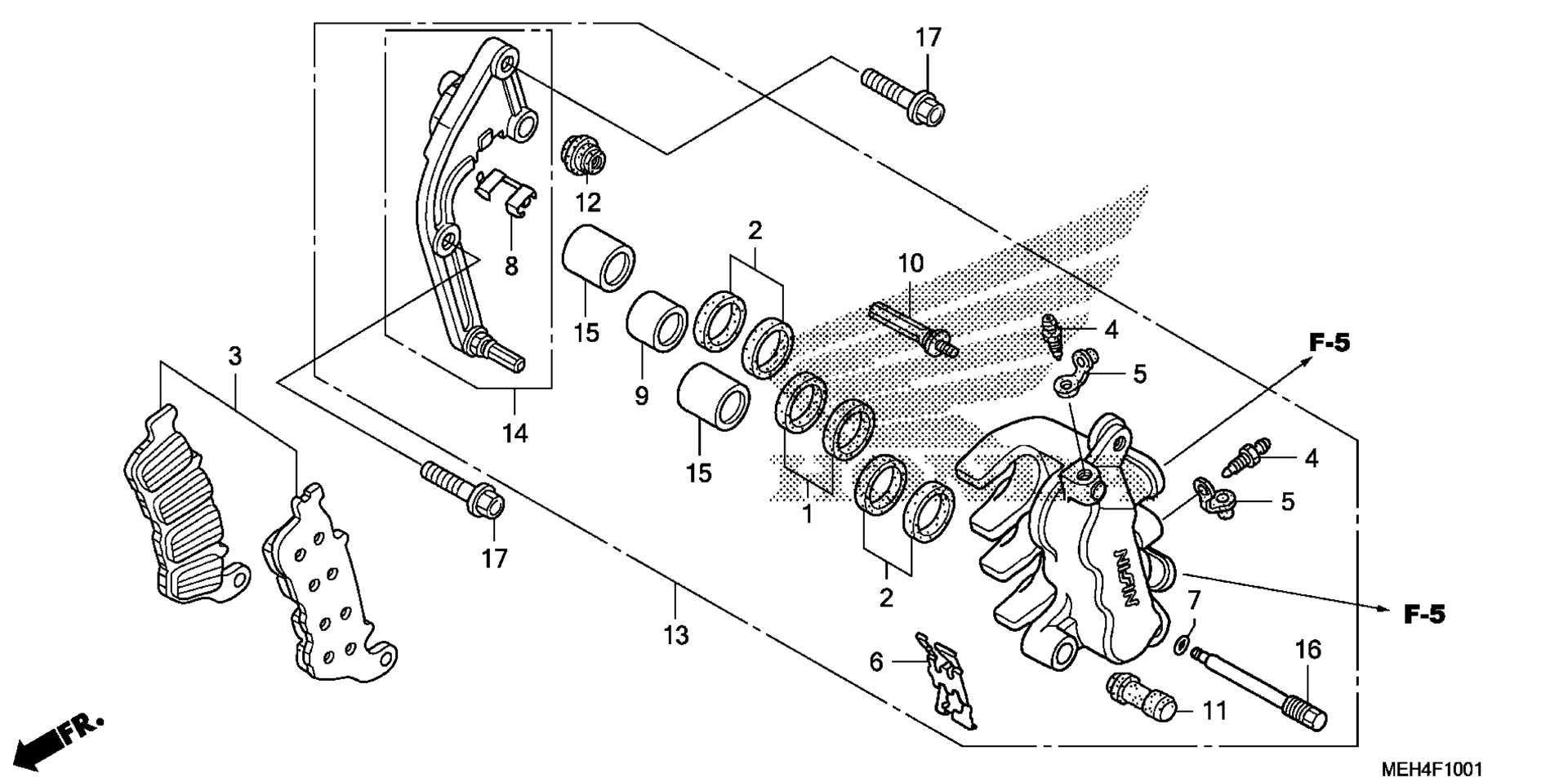 LEFT передний тормоз CALIPER