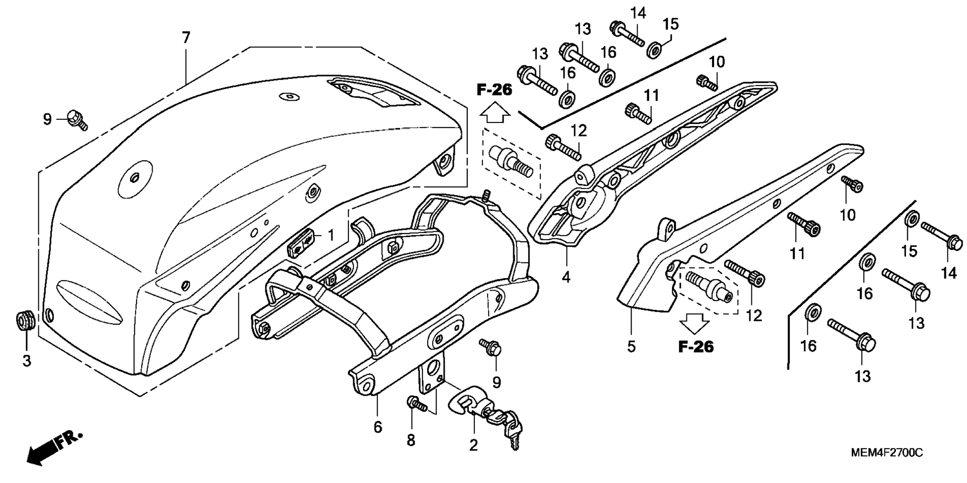 Задняя часть FENDER / GRAB RAIL