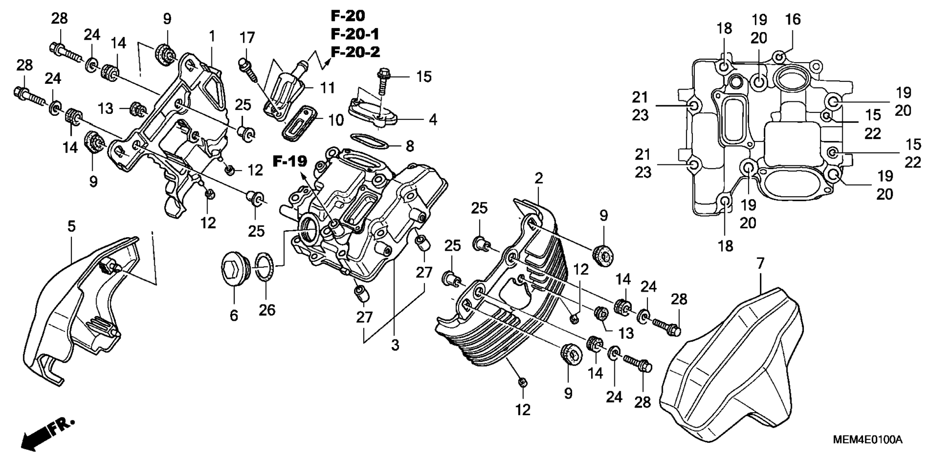 Передняя часть CYLINDER HEAD COVER