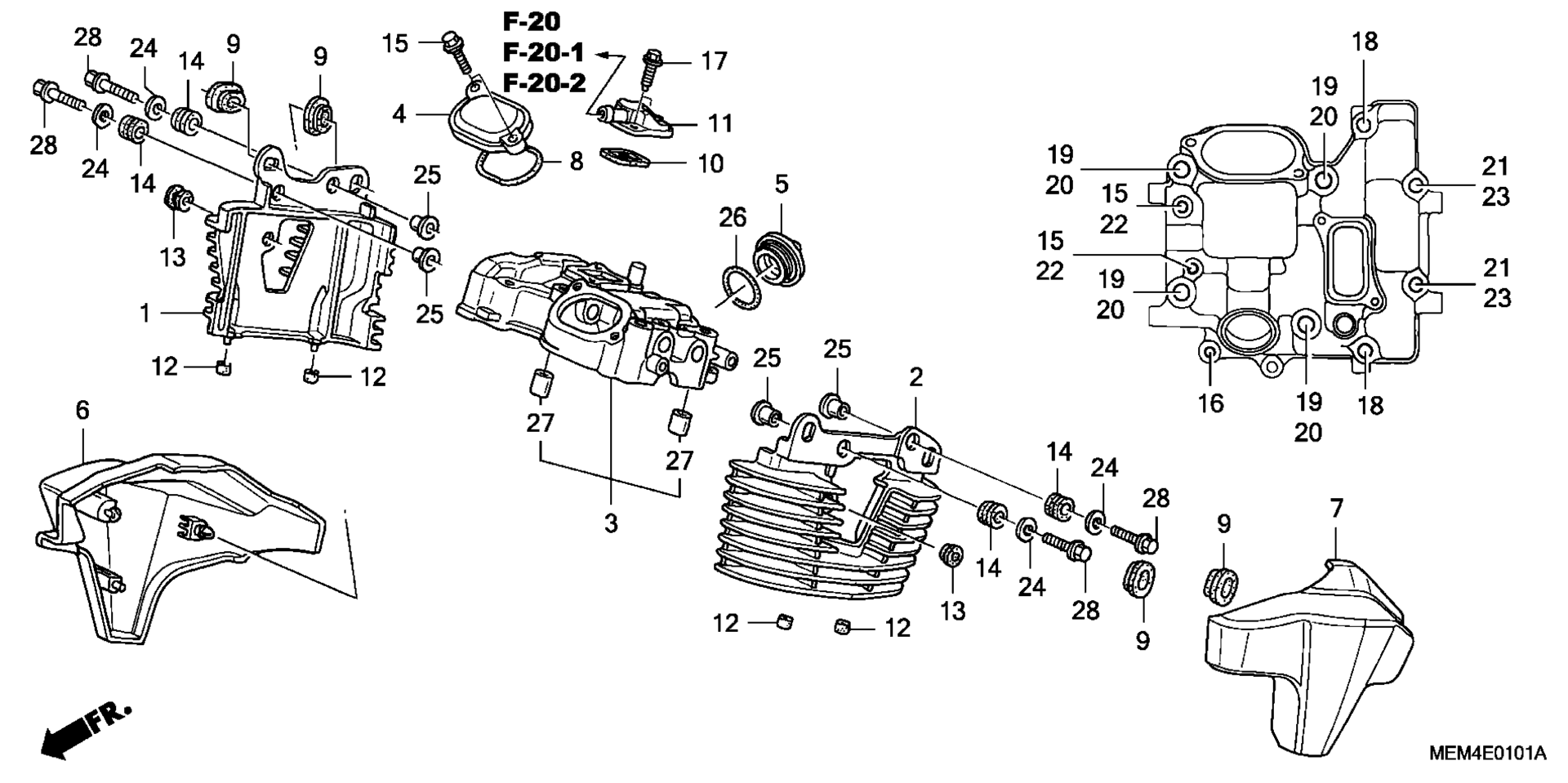 Задняя часть CYLINDER HEAD COVER