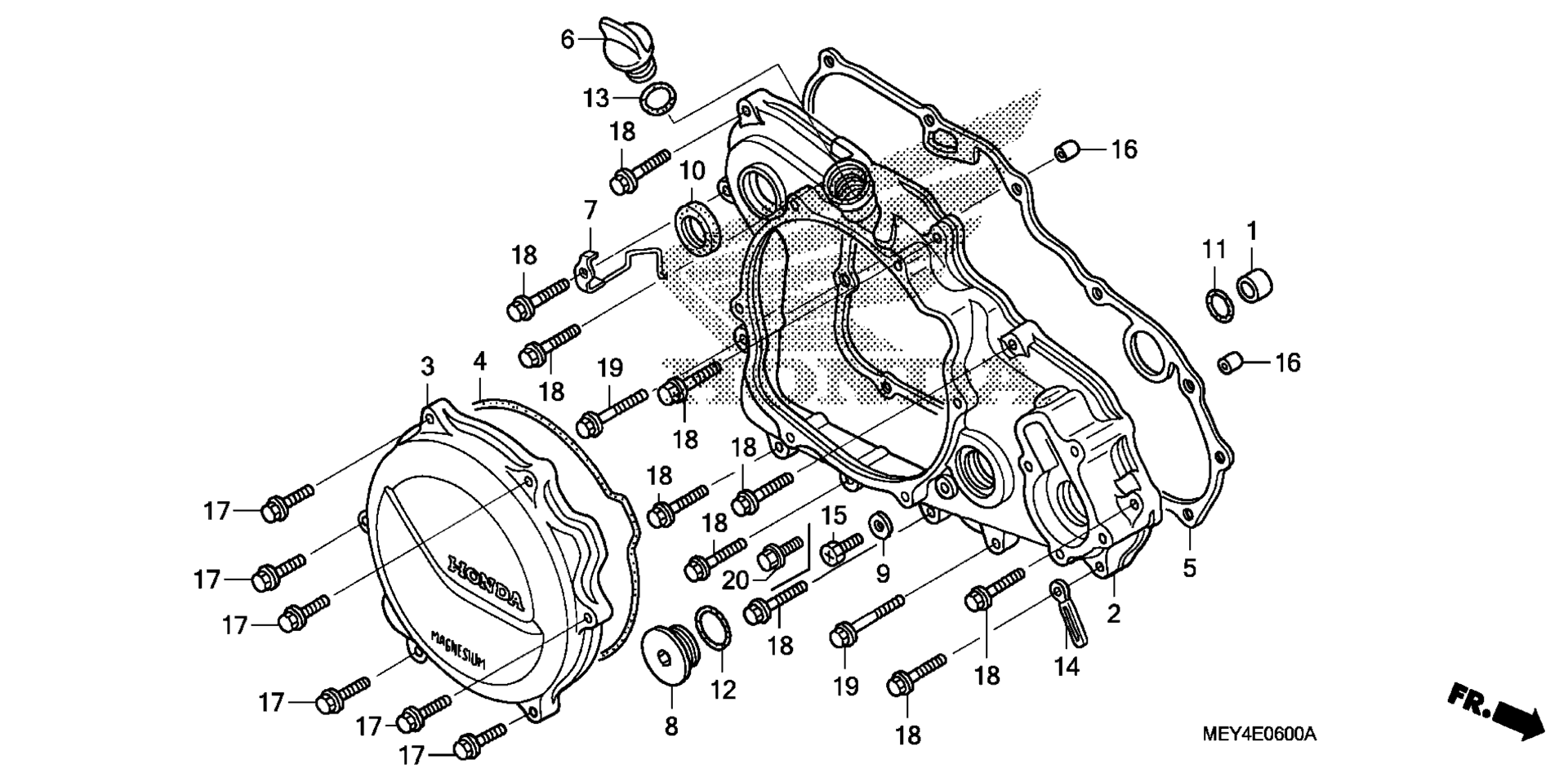 RIGHT CRANKCASE крышка