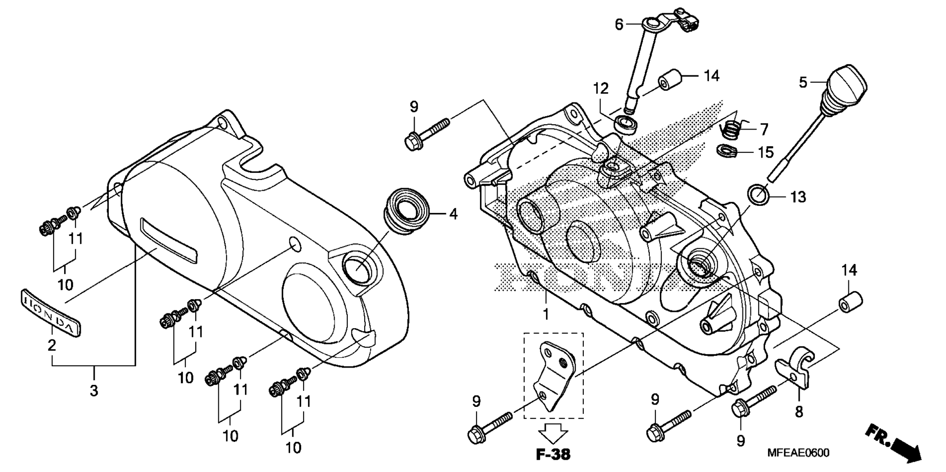 RIGHT CRANKCASE крышка
