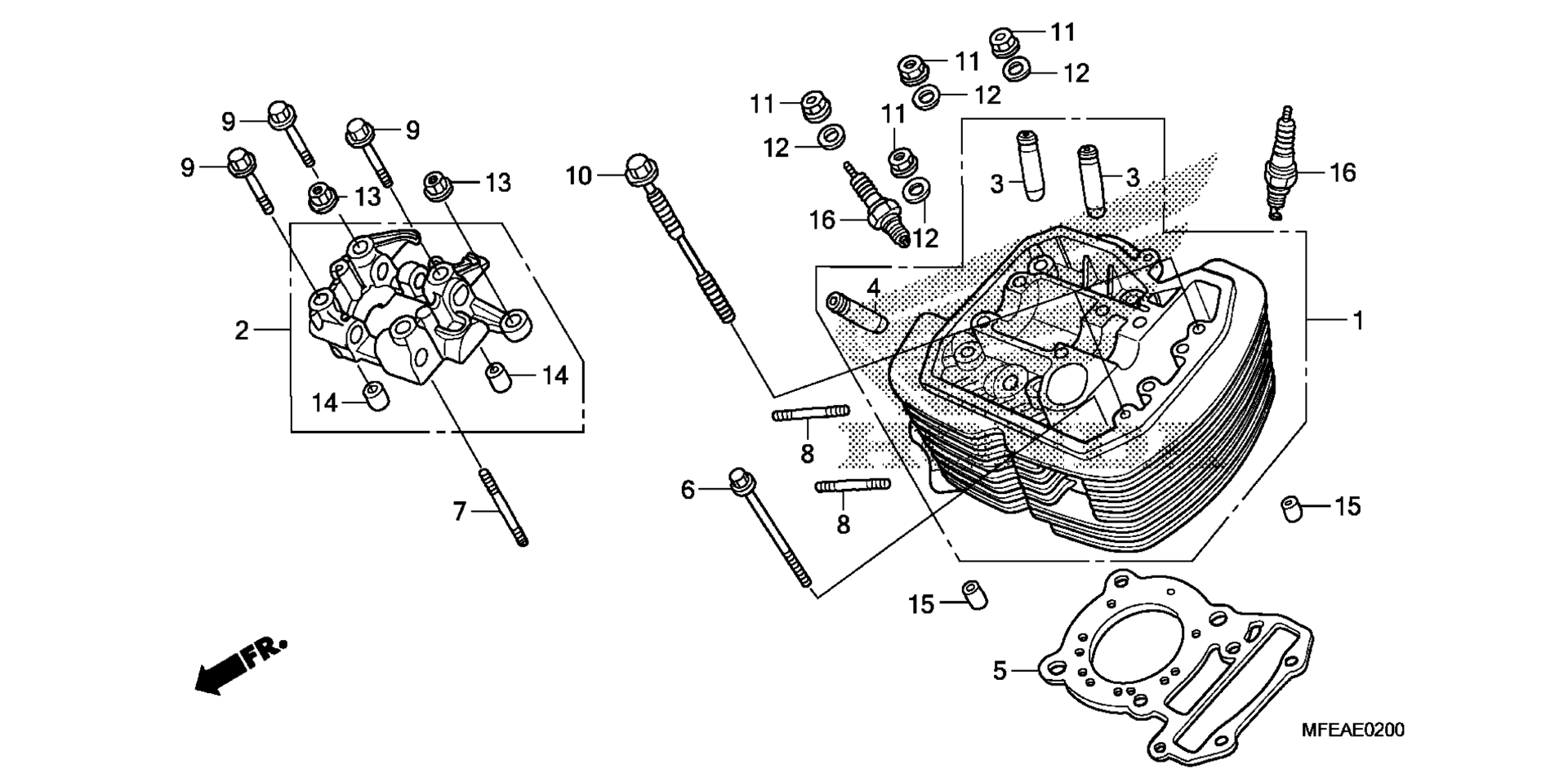 Передняя часть CYLINDER HEAD