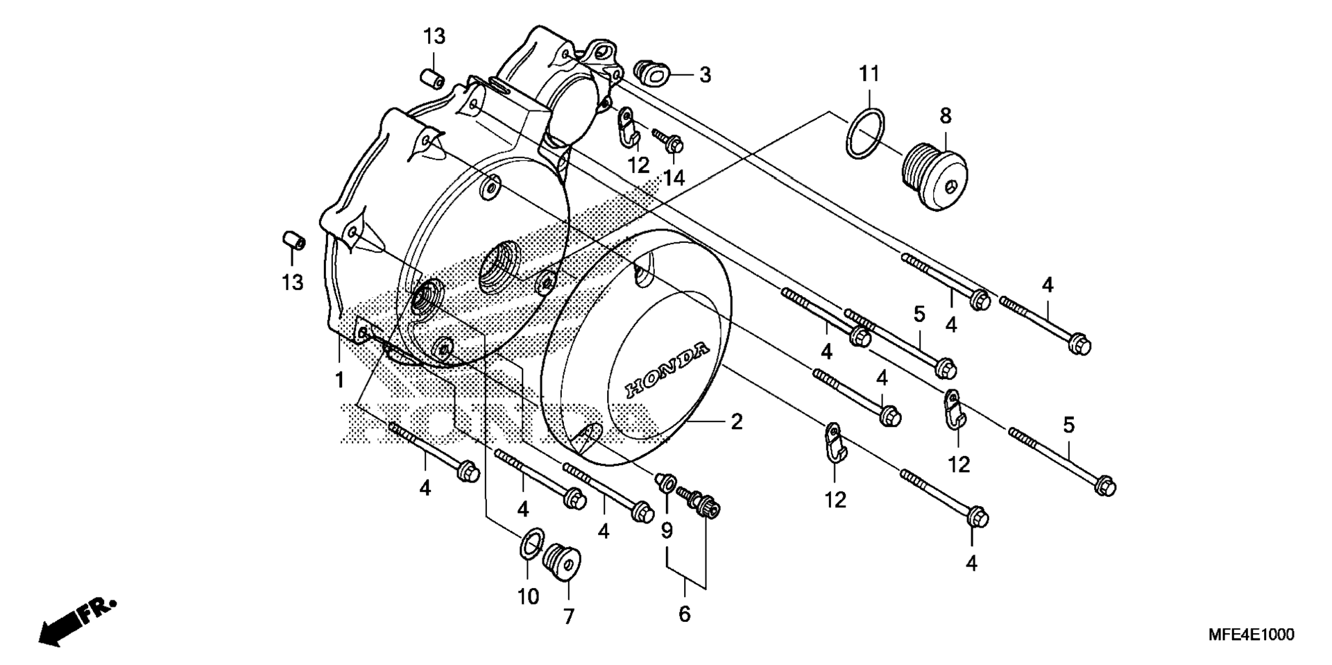 Left Crankcase крышка