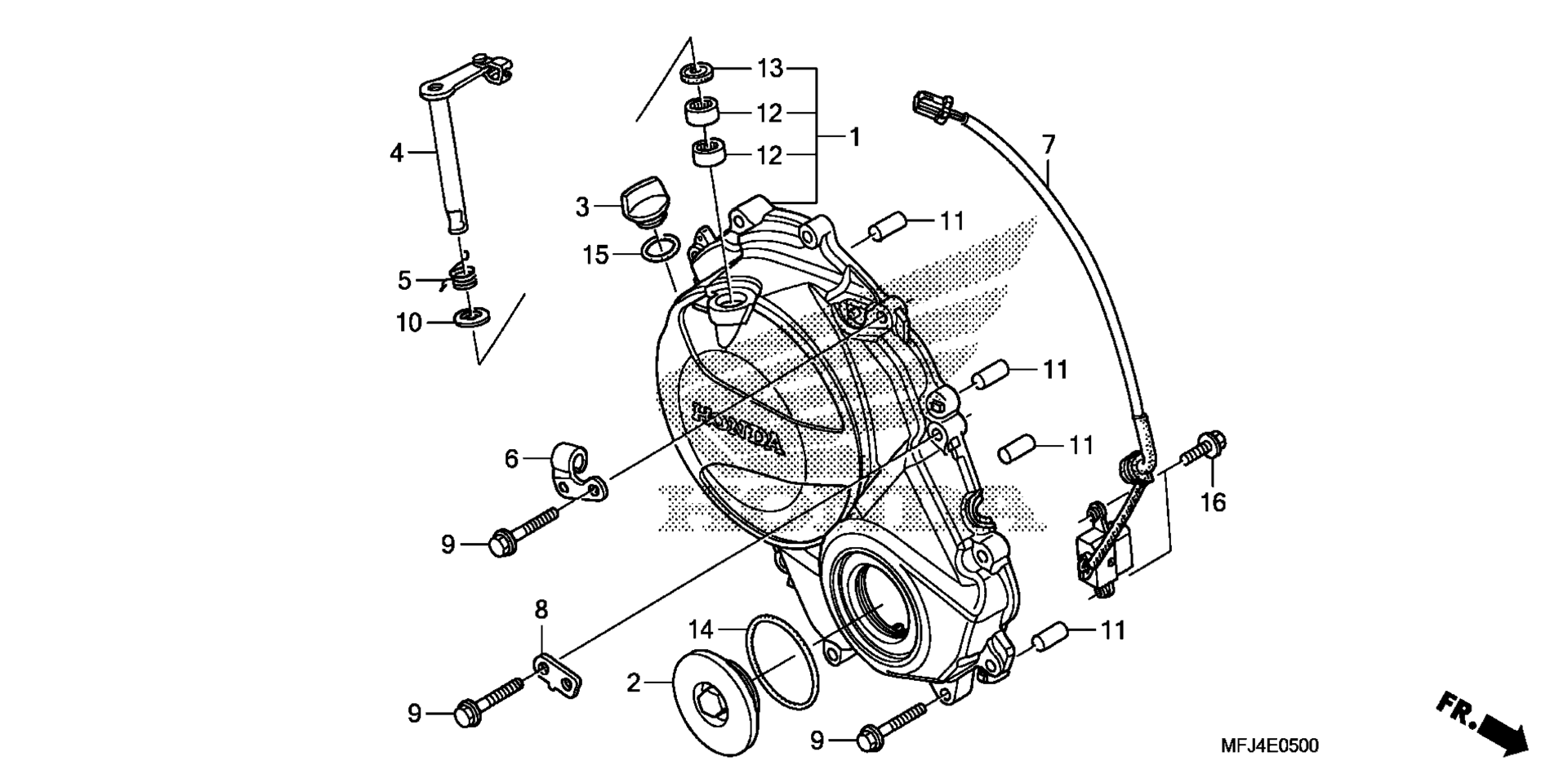 RIGHT CRANKCASE крышка (1)