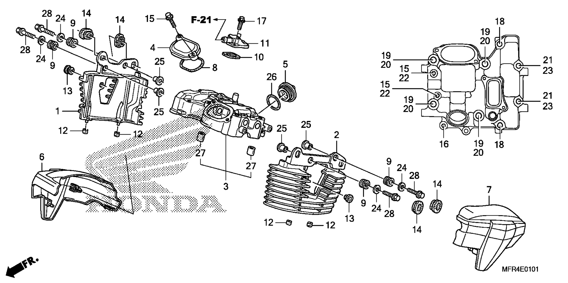 Задняя часть CYLINDER HEAD COVER