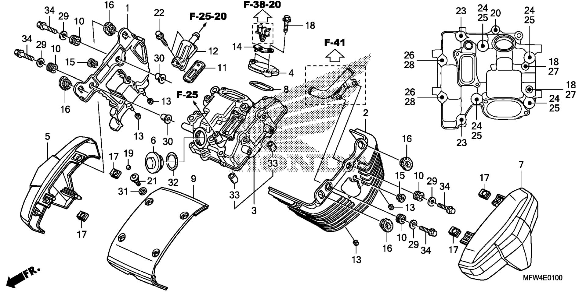 Передняя часть CYLINDER HEAD COVER