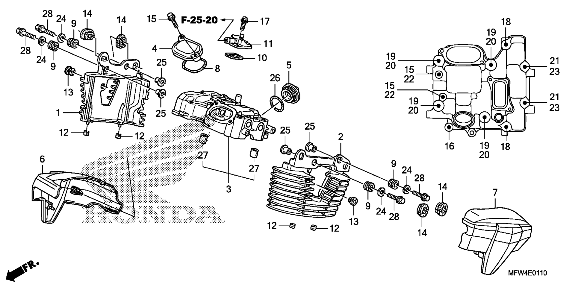 Задняя часть CYLINDER HEAD COVER