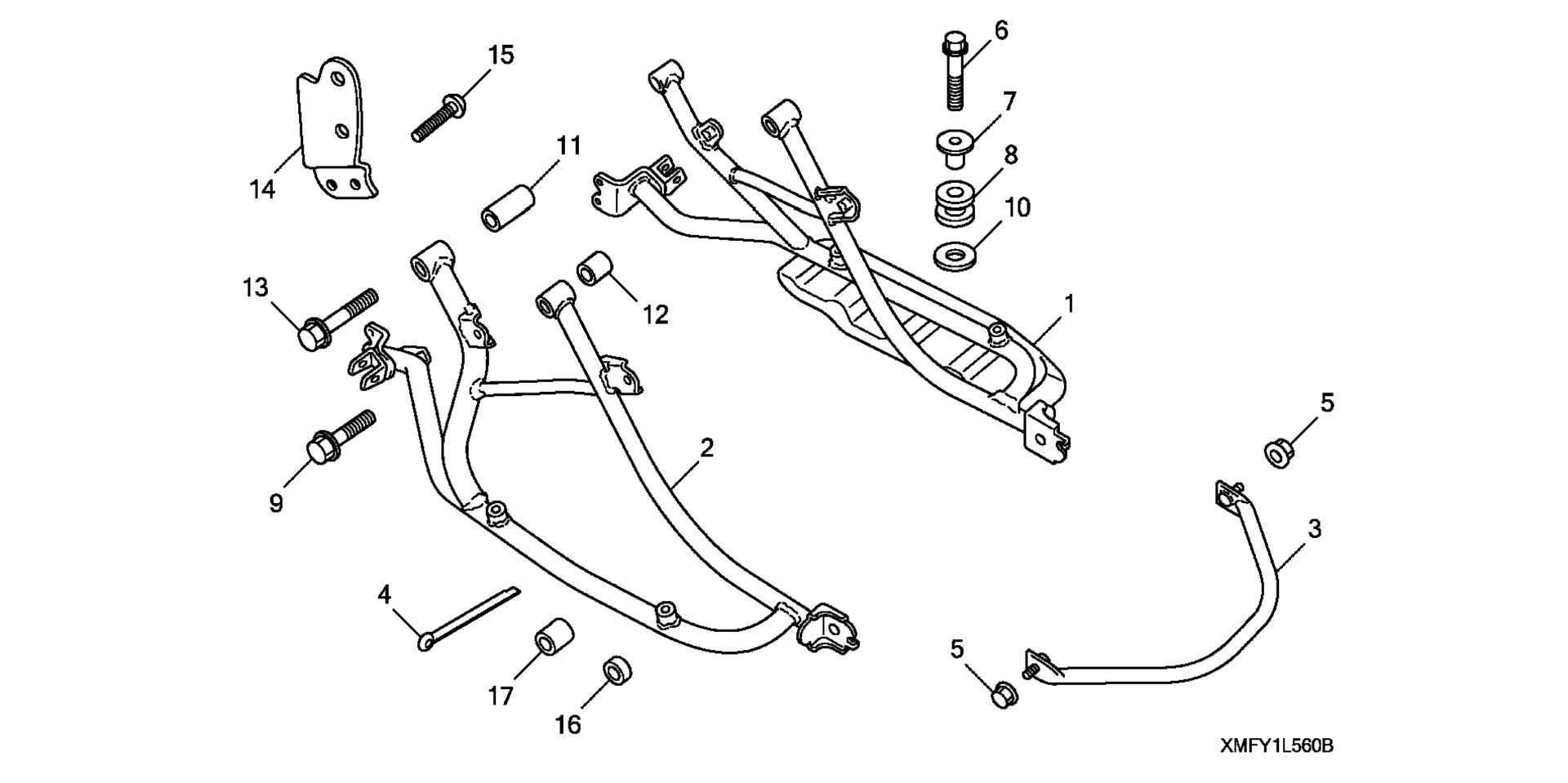 SADDLEBAG крепление BRACKETS (VT1300CT)
