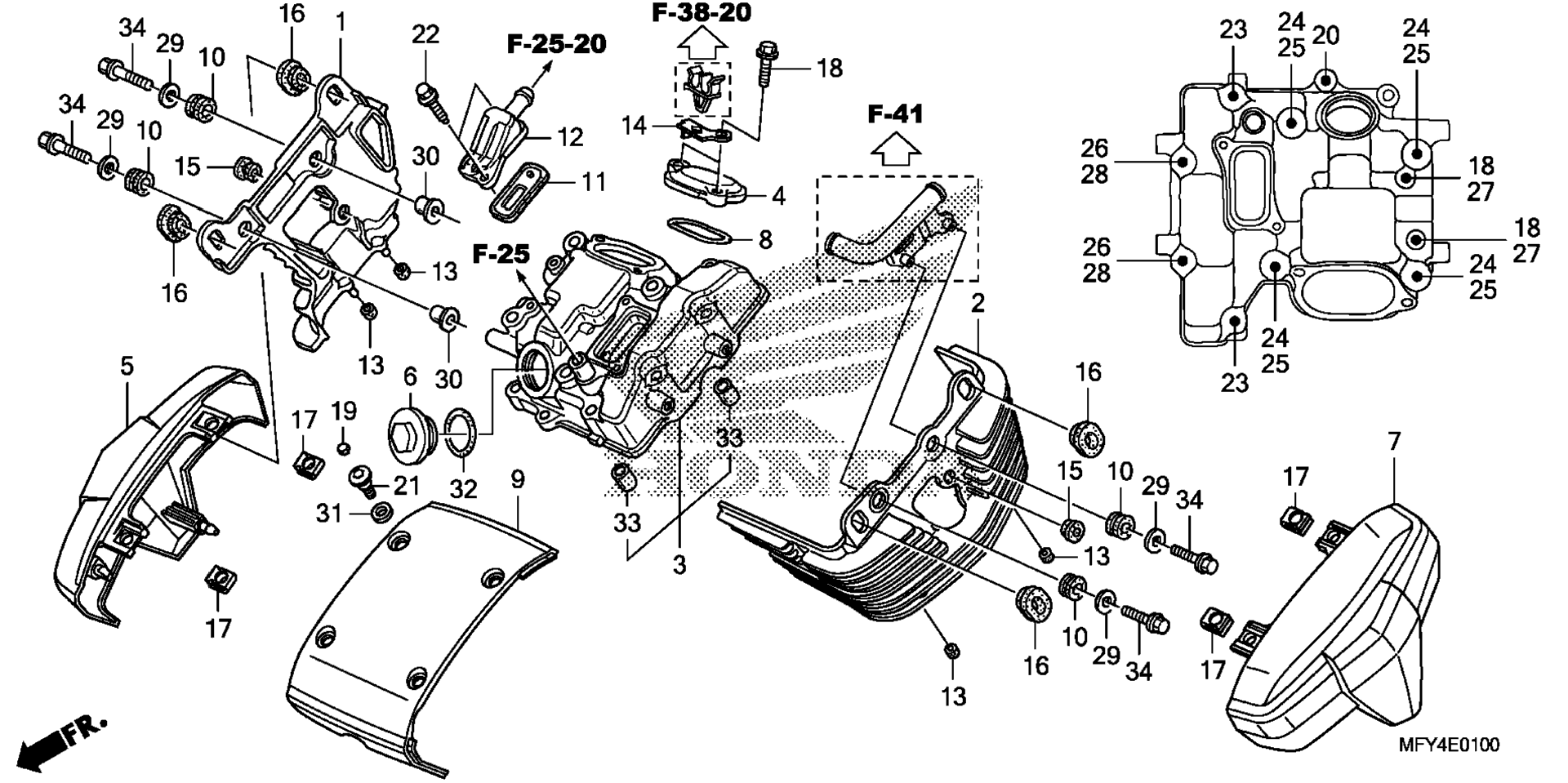 Передняя часть CYLINDER HEAD COVER