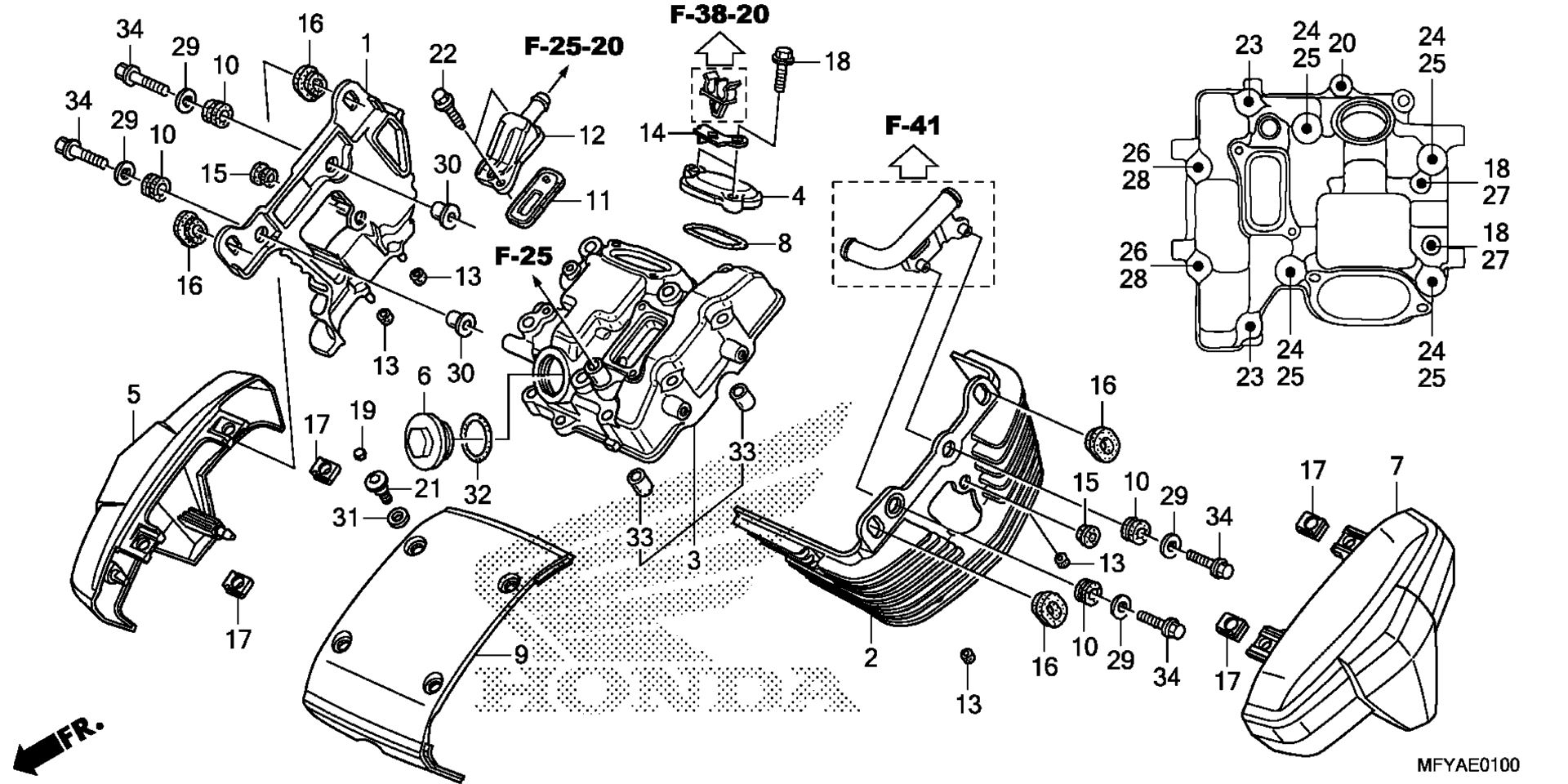Передняя часть CYLINDER HEAD COVER