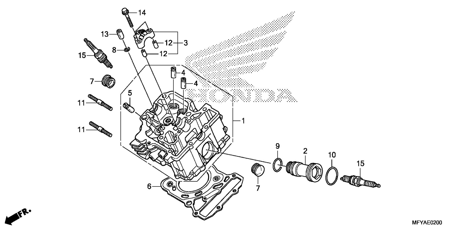 Передняя часть CYLINDER HEAD