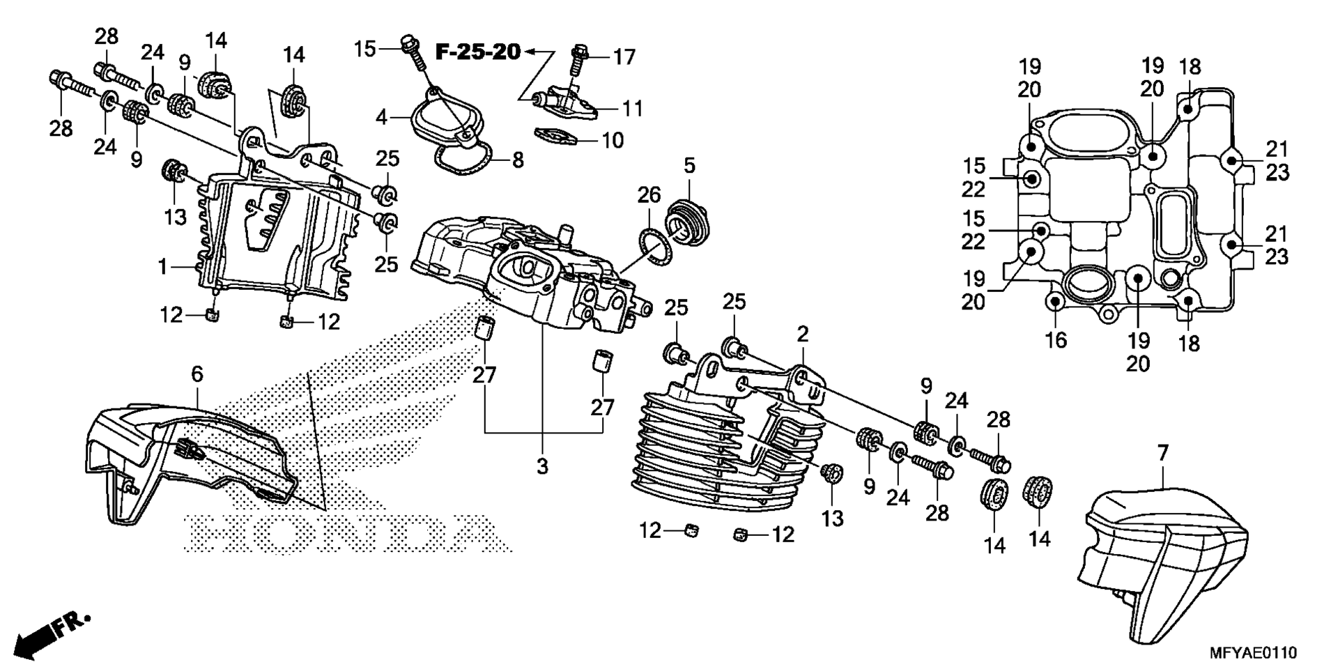 Задняя часть CYLINDER HEAD COVER