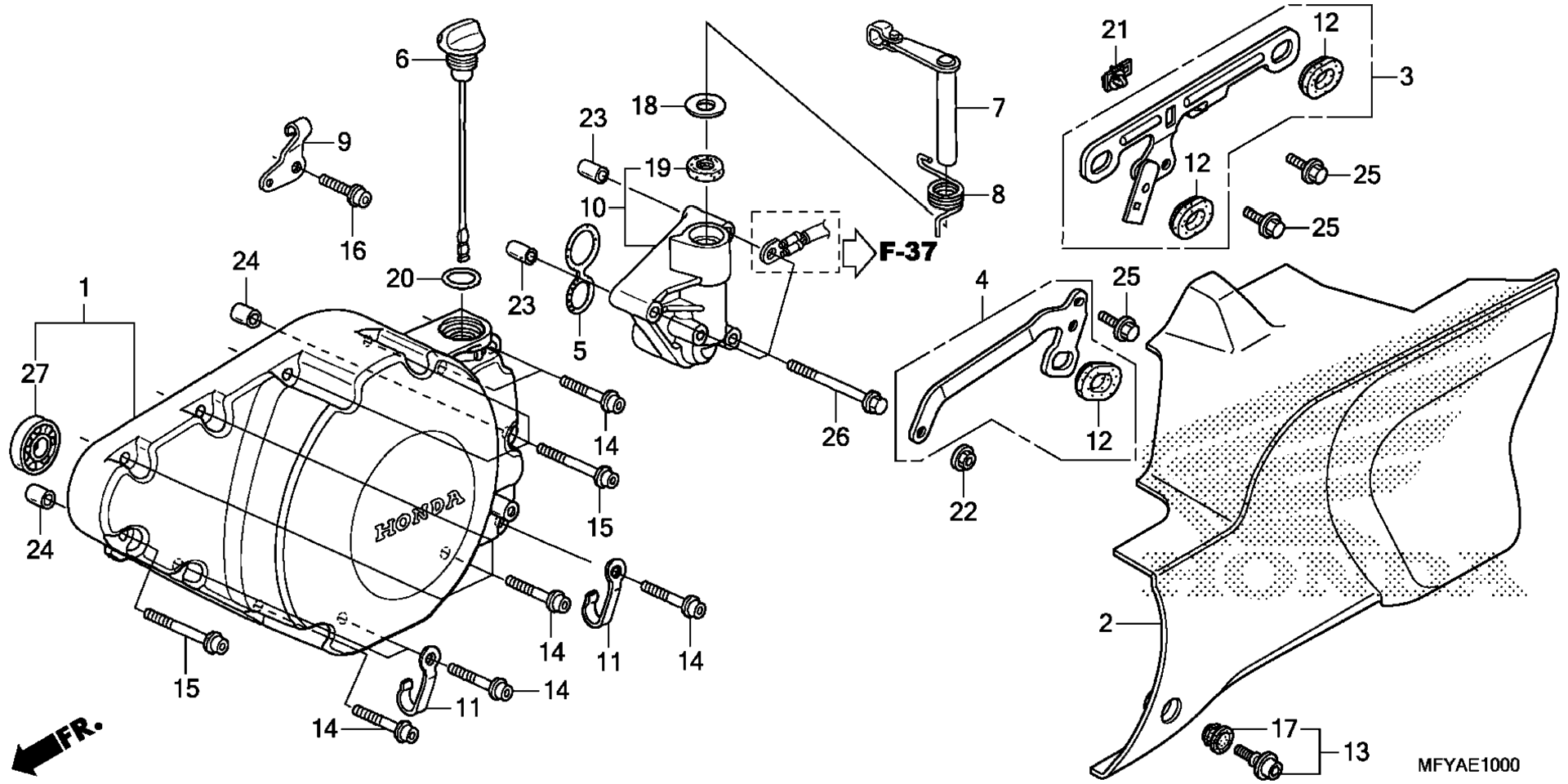 Left Crankcase крышка