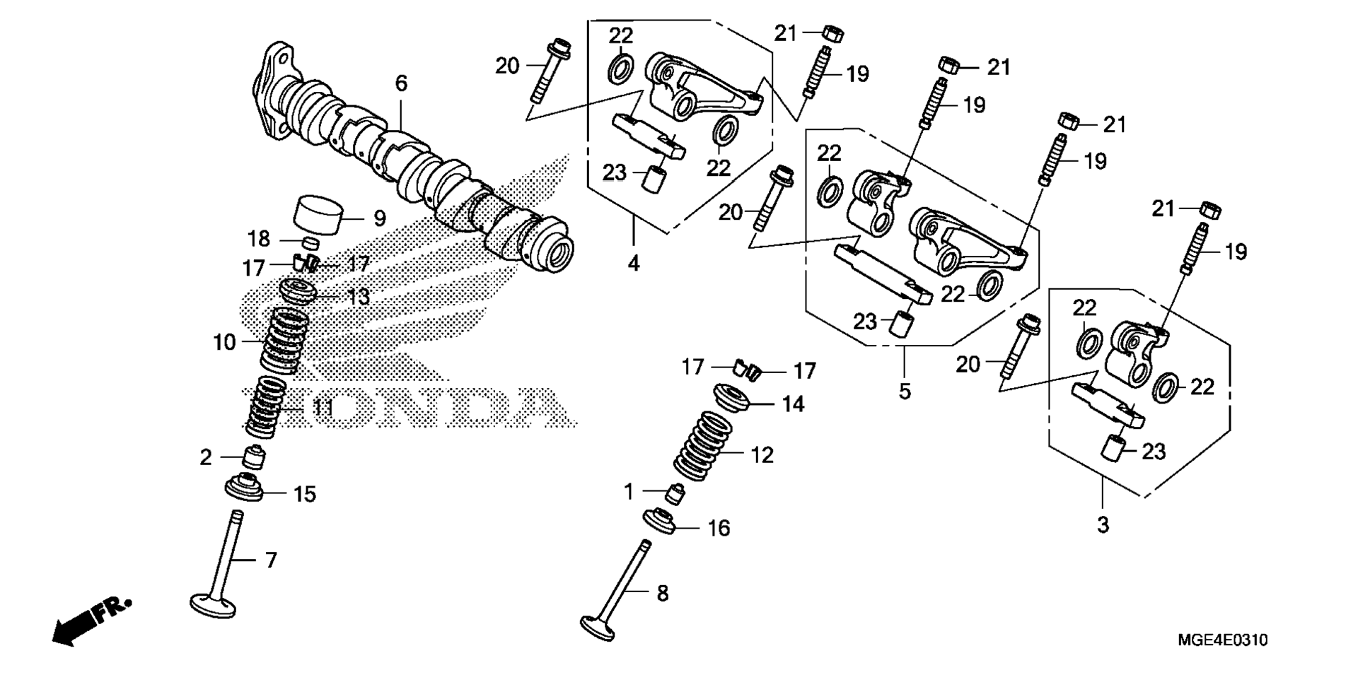 CAMSHAFT / клапан (RR.)
