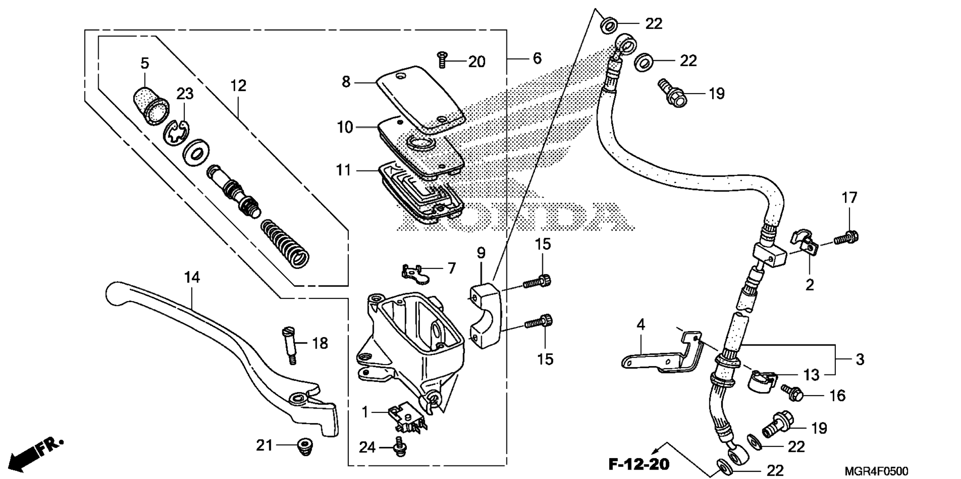 Передняя часть BRAKE MASTERCYLINDER
