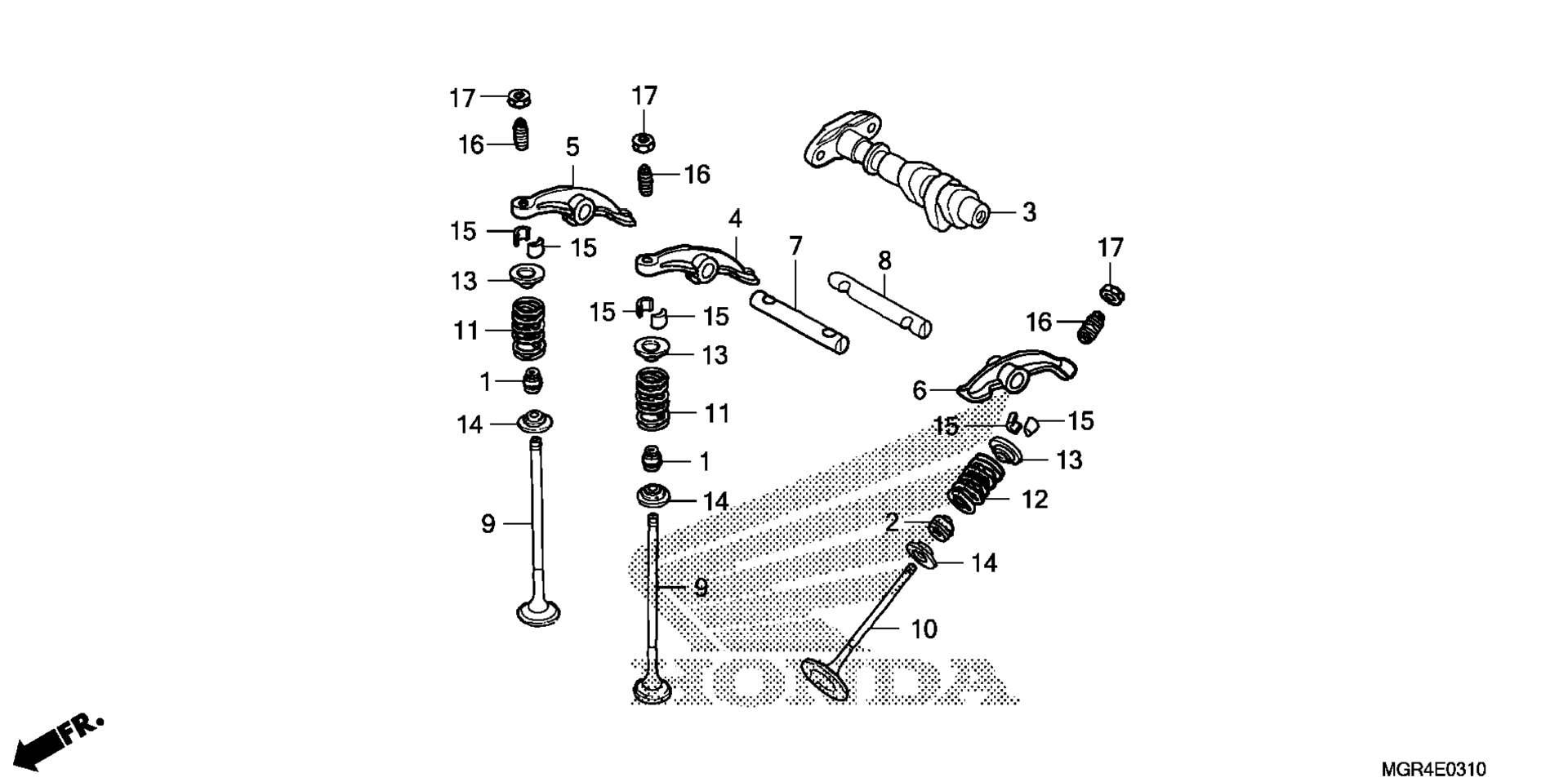 CAMSHAFT / клапан (RR.)
