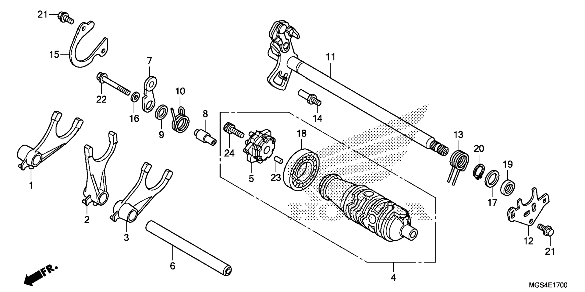 GEARSHIFT DRUM (NC700X / XA)