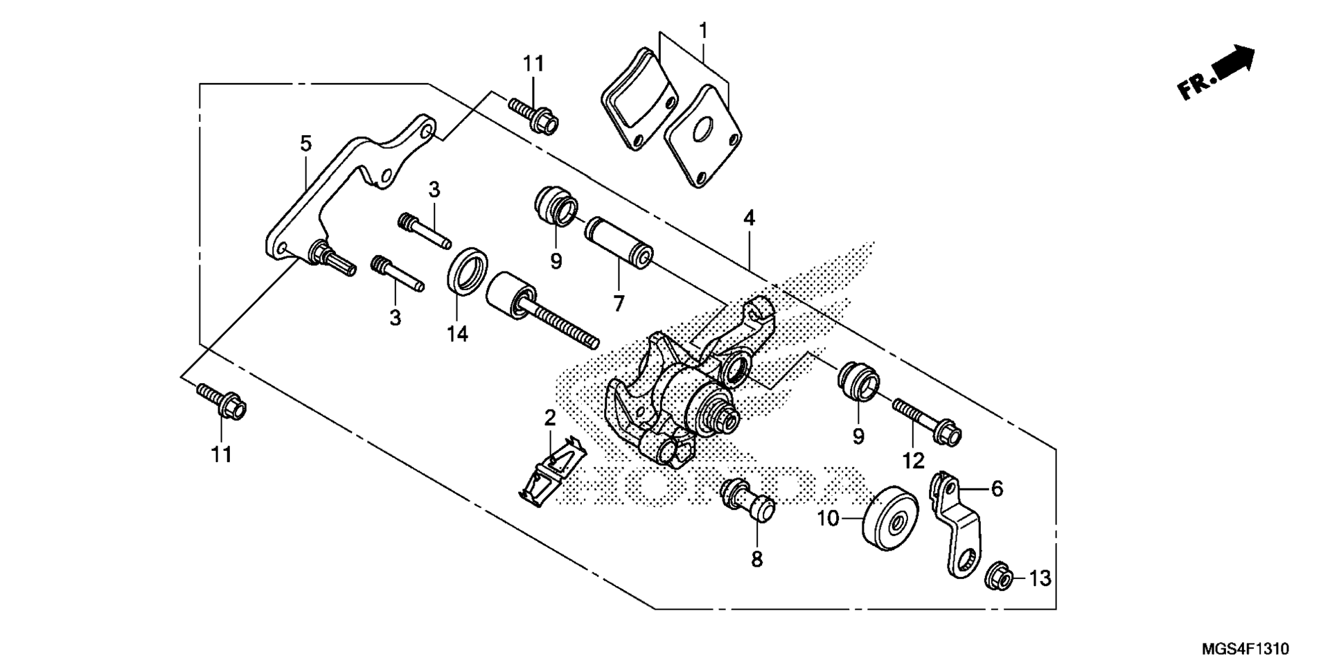 PARKING тормоз CALIPER
