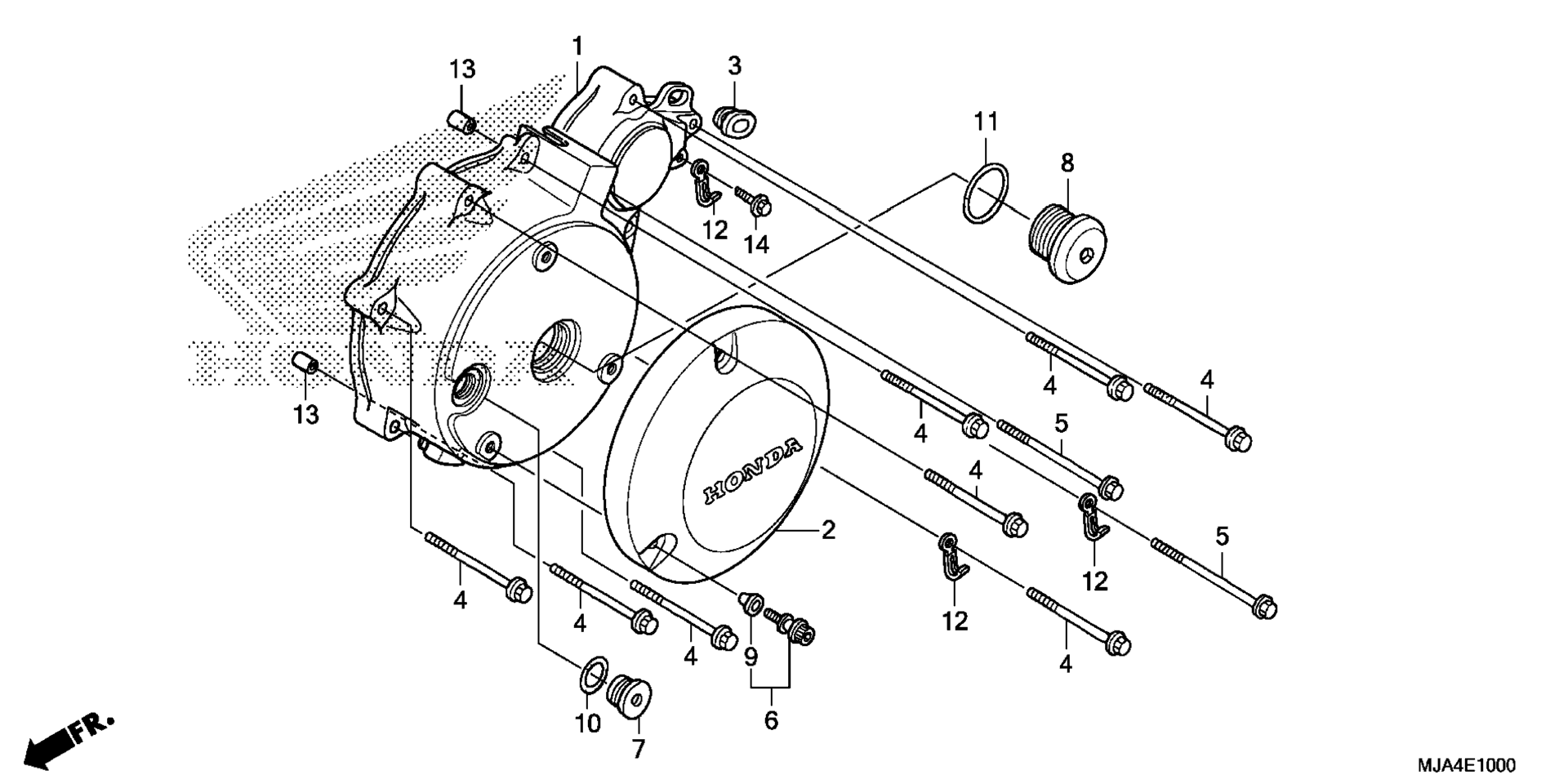 LEFT CRANKCASE крышка (1)