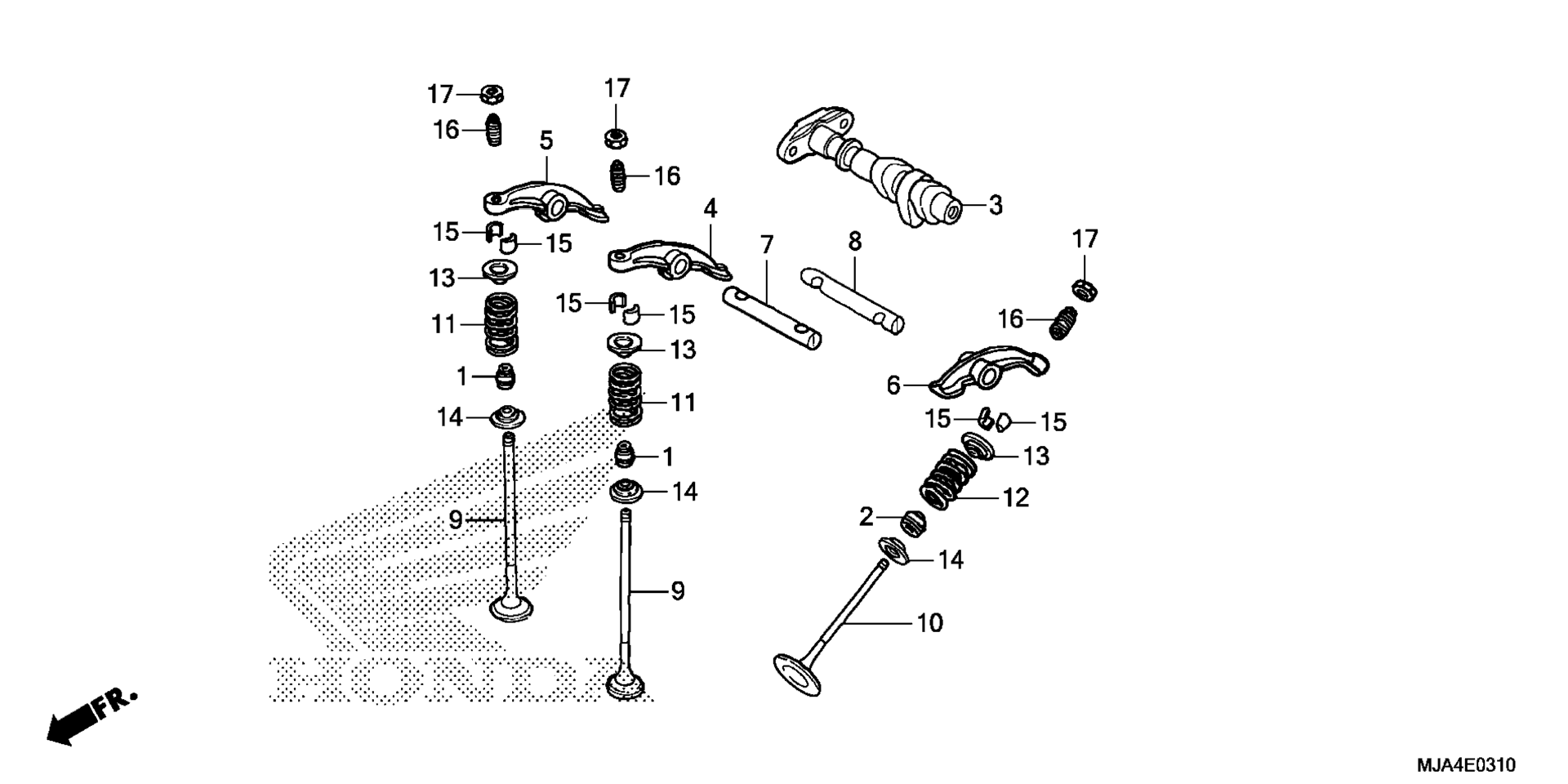 CAMSHAFT клапан (RR.)