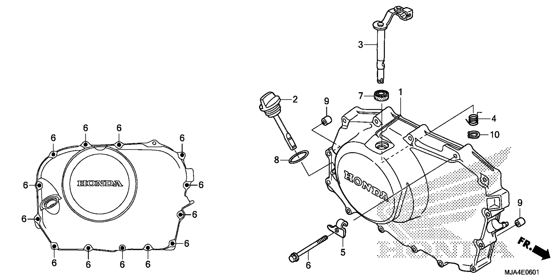 RIGHT CRANKCASE крышка (2)