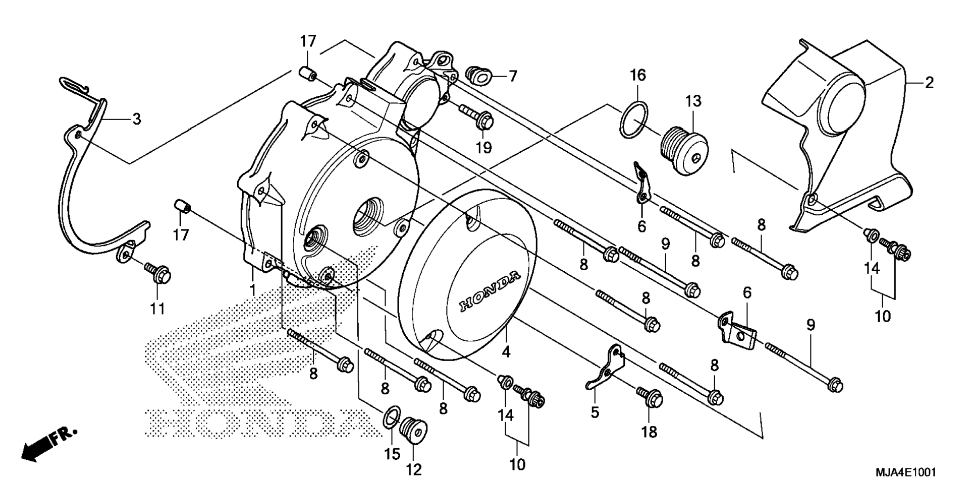 LEFT CRANKCASE крышка (2)