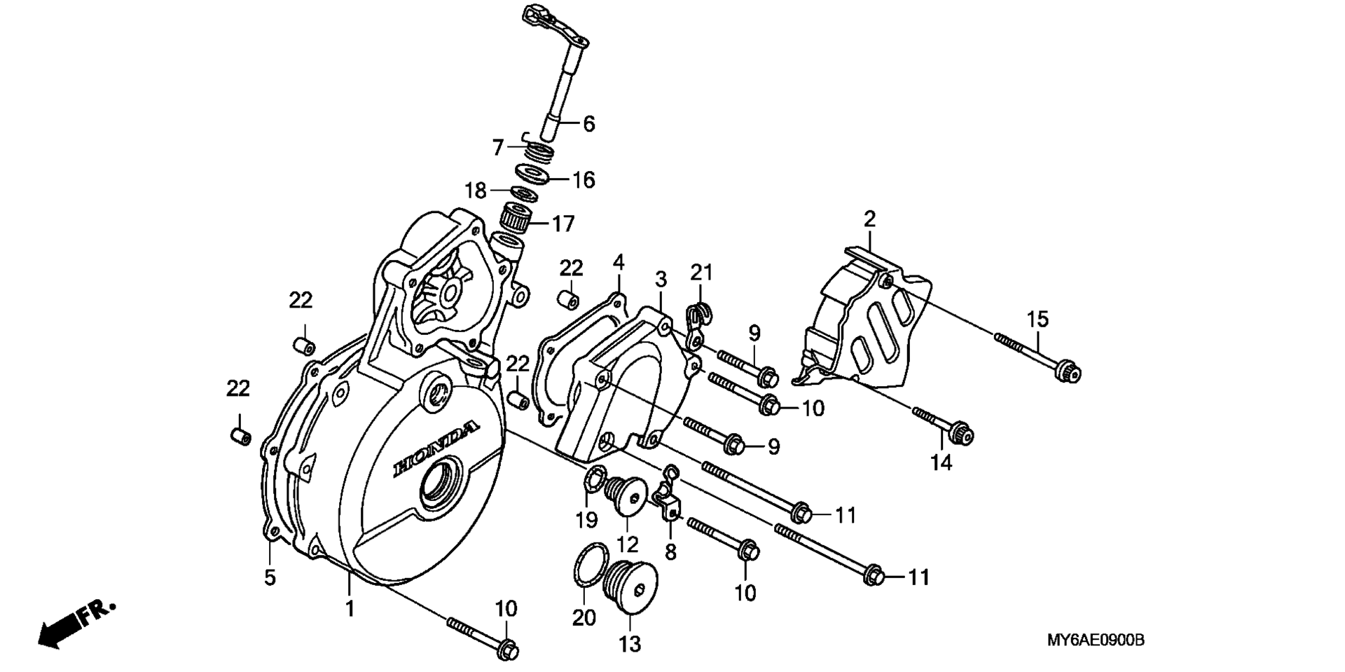 Left Crankcase крышка