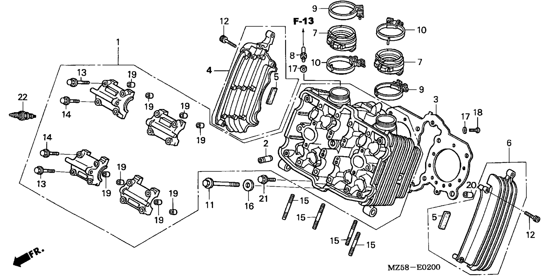 Передняя часть CYLINDER HEAD