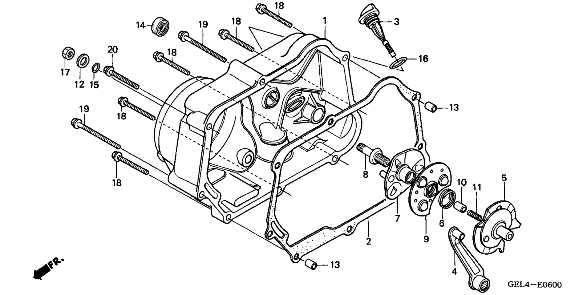 RIGHT CRANKCASE крышка