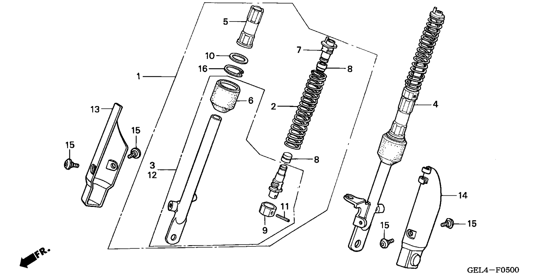 Передняя часть SHOCK ABSORBER